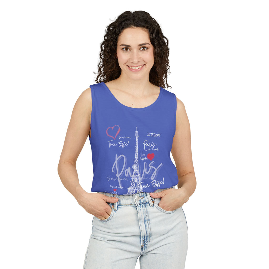 Paris Eiffel Tower Romantic Travel Tank Top