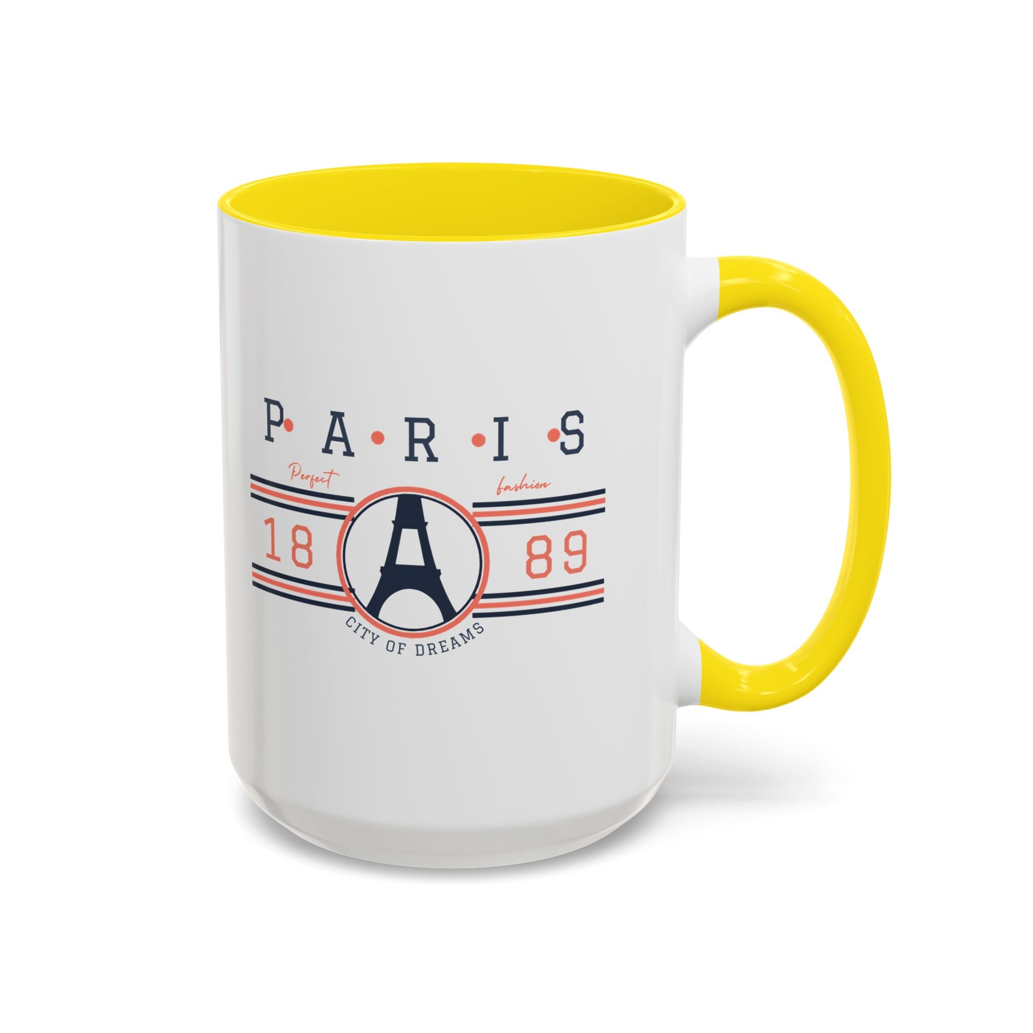 Paris Eiffel Tower Accent Coffee Mug - City of Dreams 1889 Travel Souvenir