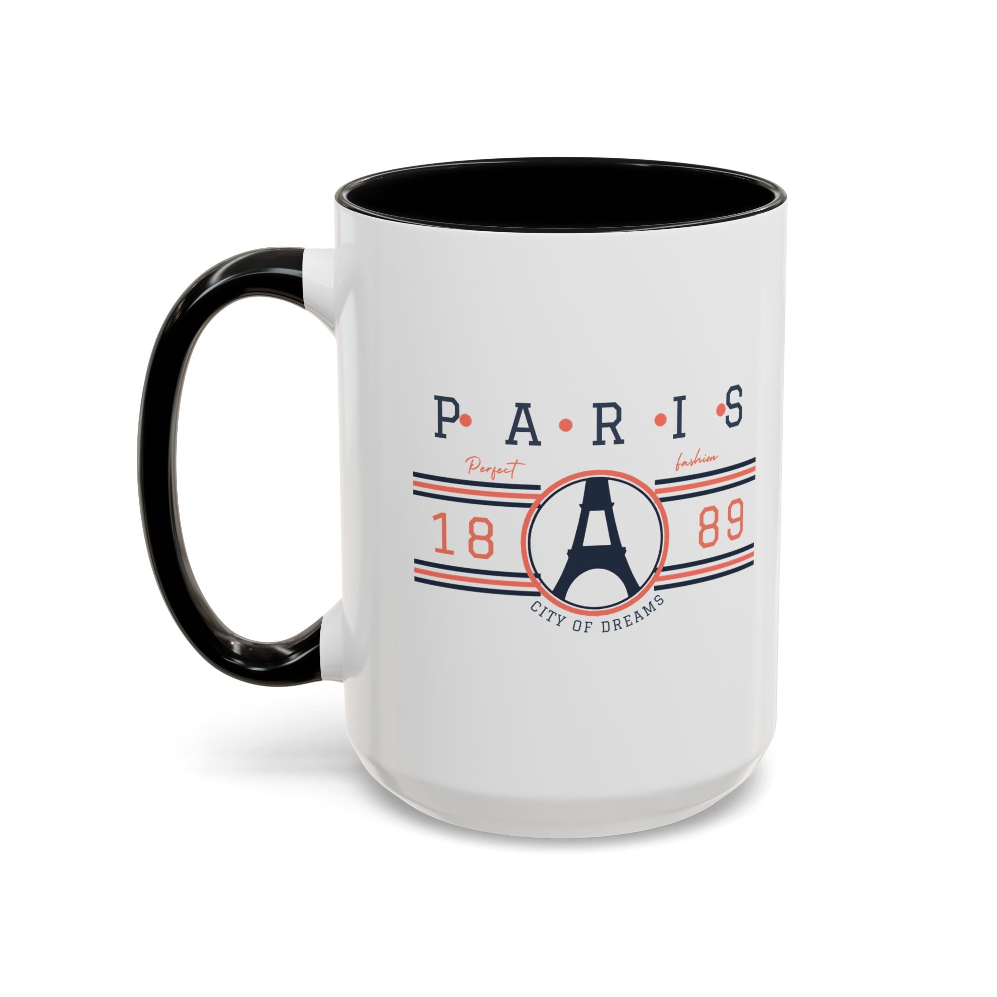 Paris Eiffel Tower Accent Coffee Mug - City of Dreams 1889 Travel Souvenir