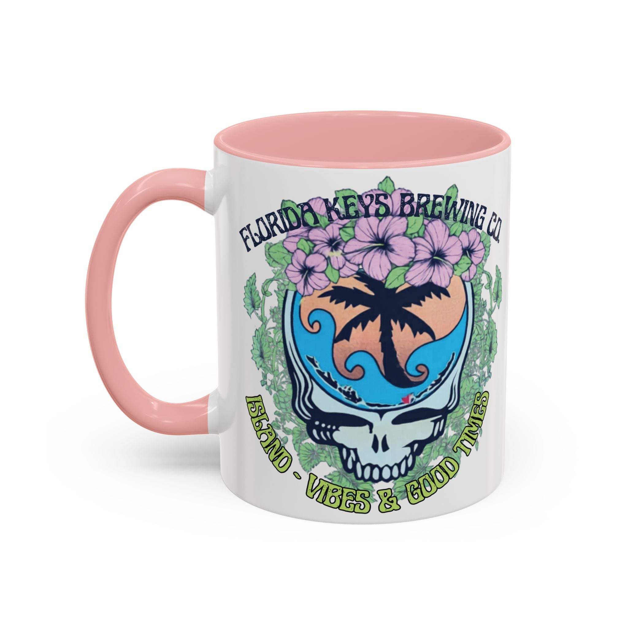 Coffee Mug — Tropical Island Vibes & Good Times Skull Design Key West Florida