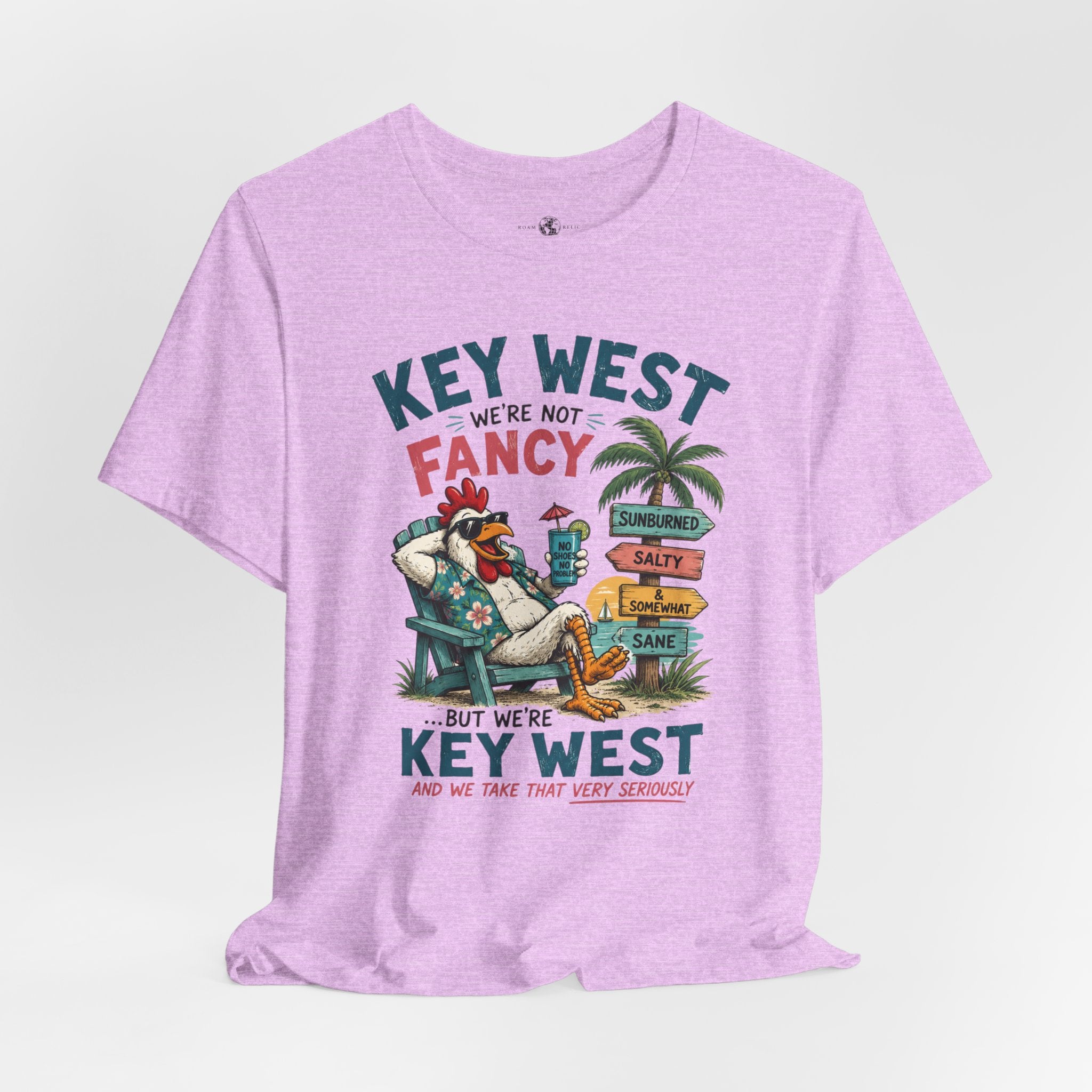 Funny "We're Not Fancy" Key West Vintage Beach T-Shirt
