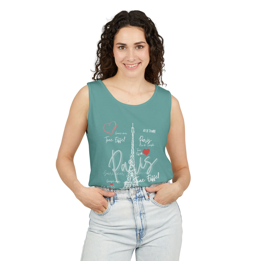 Paris Eiffel Tower Romantic Travel Tank Top