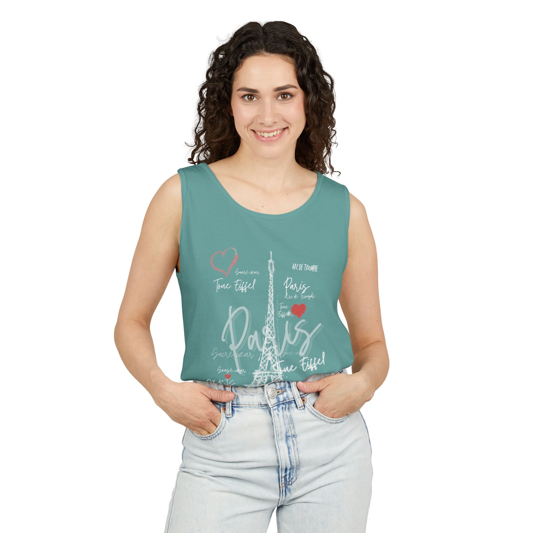 Paris Eiffel Tower Romantic Travel Tank Top