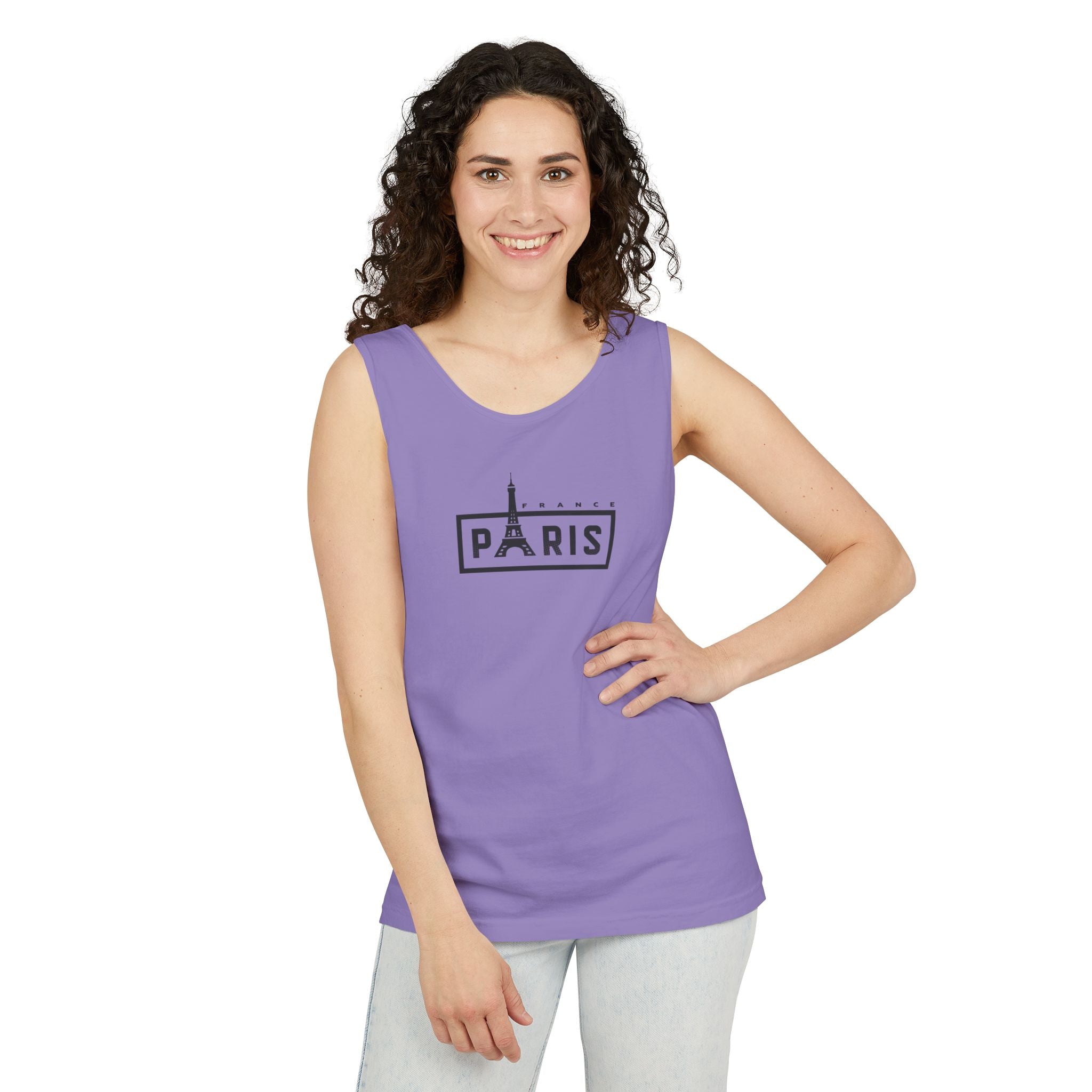 Paris Eiffel Tower Vintage Travel Tank Top — Retro French Graphic Tank