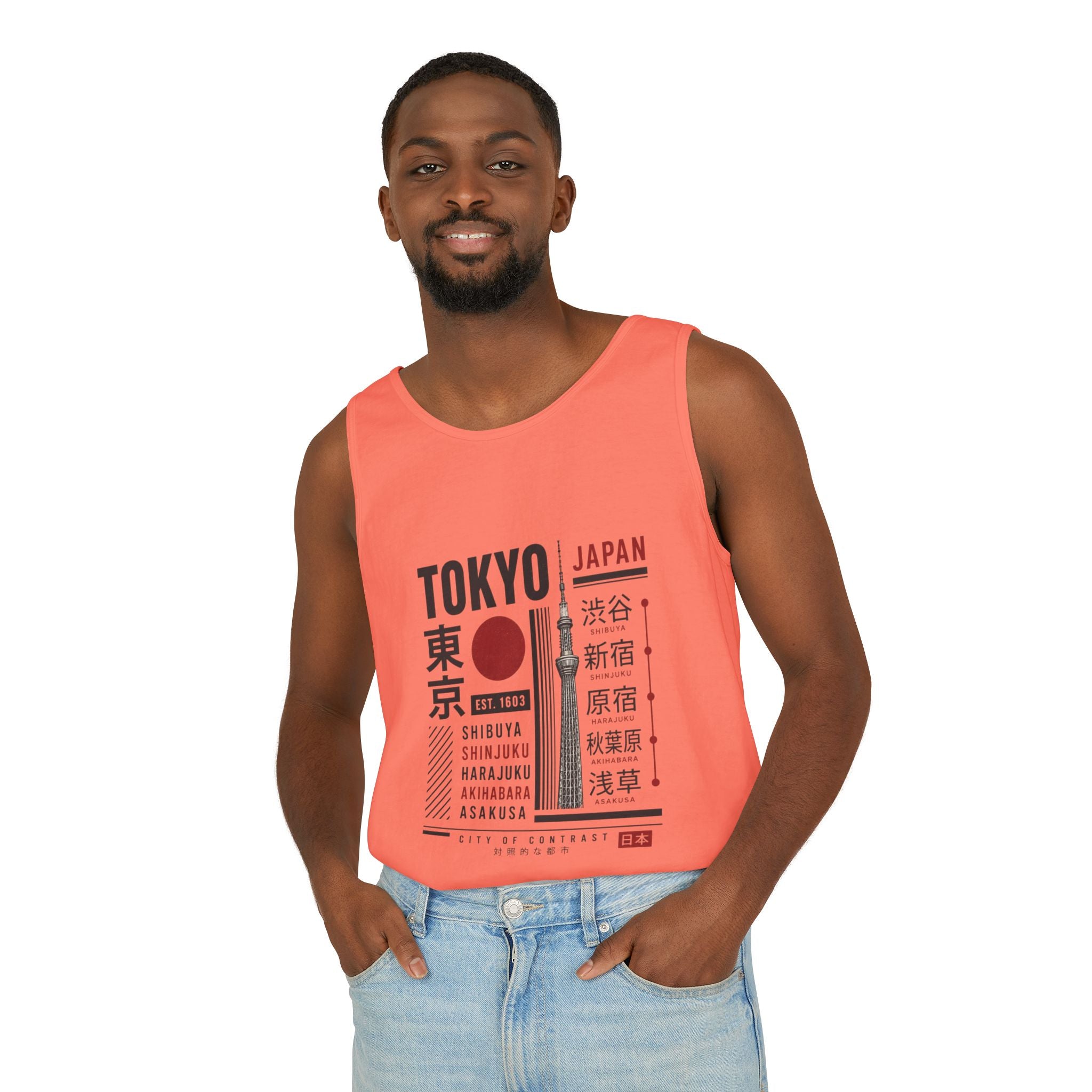 Tokyo Japan Graphic Tank Top — Japanese City Kanji Travel Tee