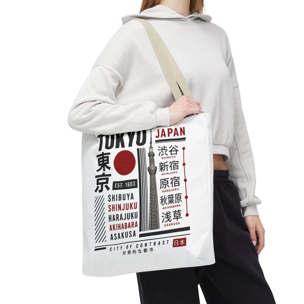 Tokyo Japan Graphic Tote Bag — Shibuya Shinjuku Harajuku Akihabara Asakusa Design