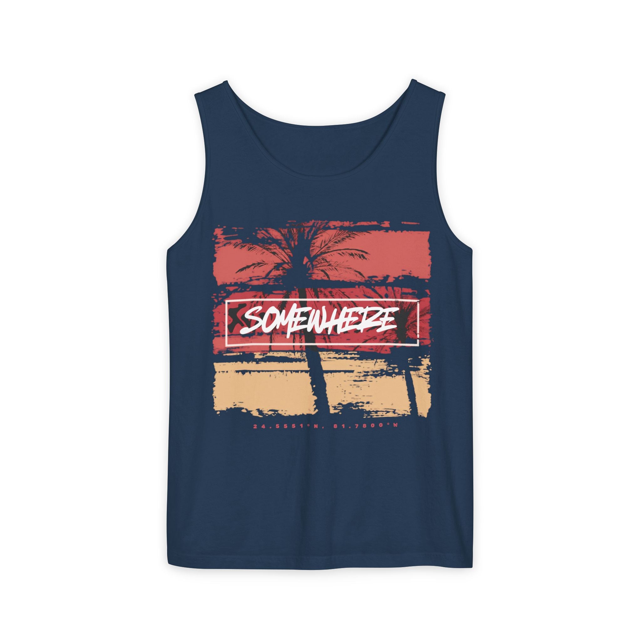Somewhere Palm Tree Tank Top – Vintage Beach Retro Vacation Tank
