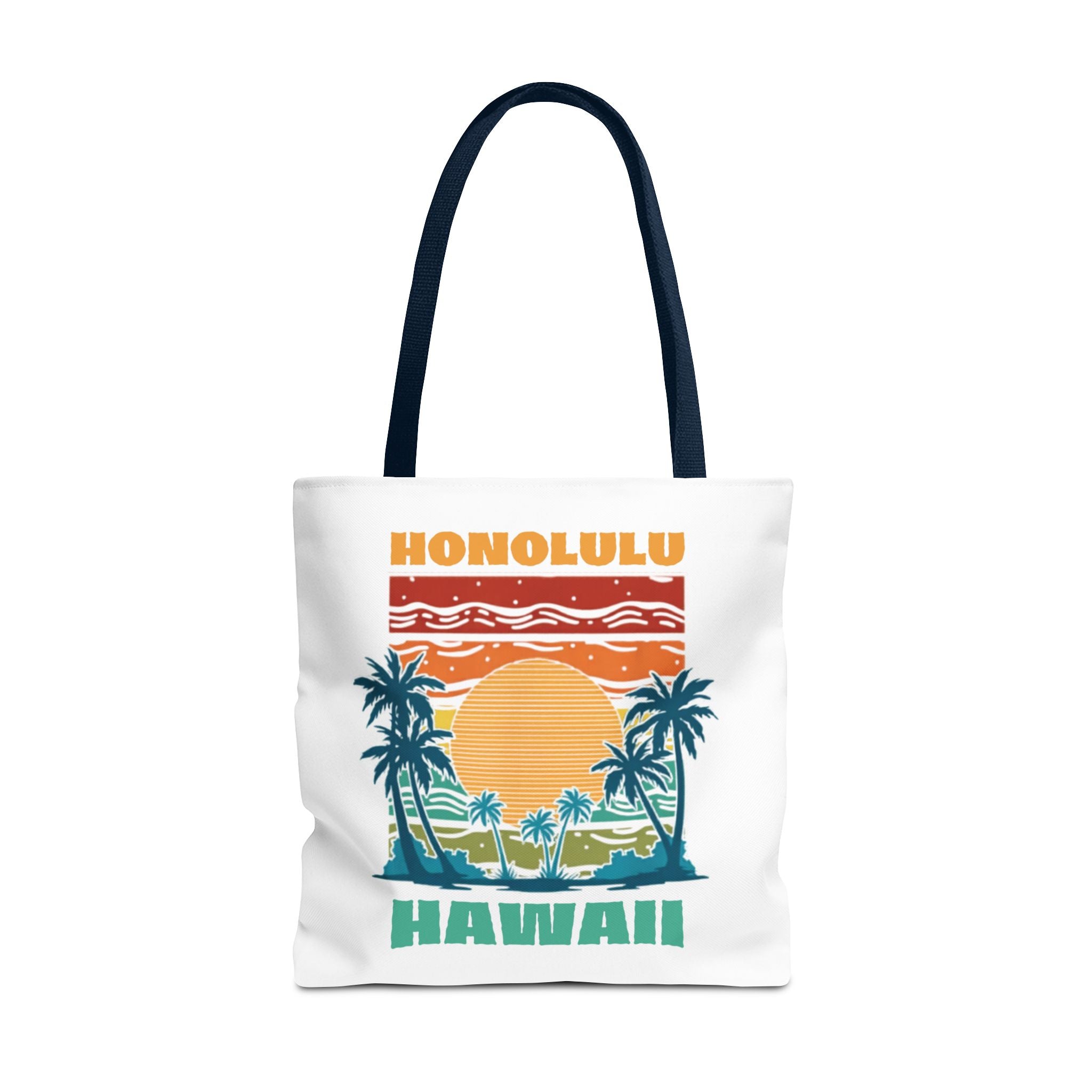 Honolulu Hawaii Sunset Tote Bag – Vintage Palm Beach Vacation Tote