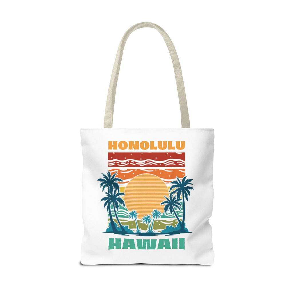 Honolulu Hawaii Sunset Tote Bag – Vintage Palm Beach Vacation Tote
