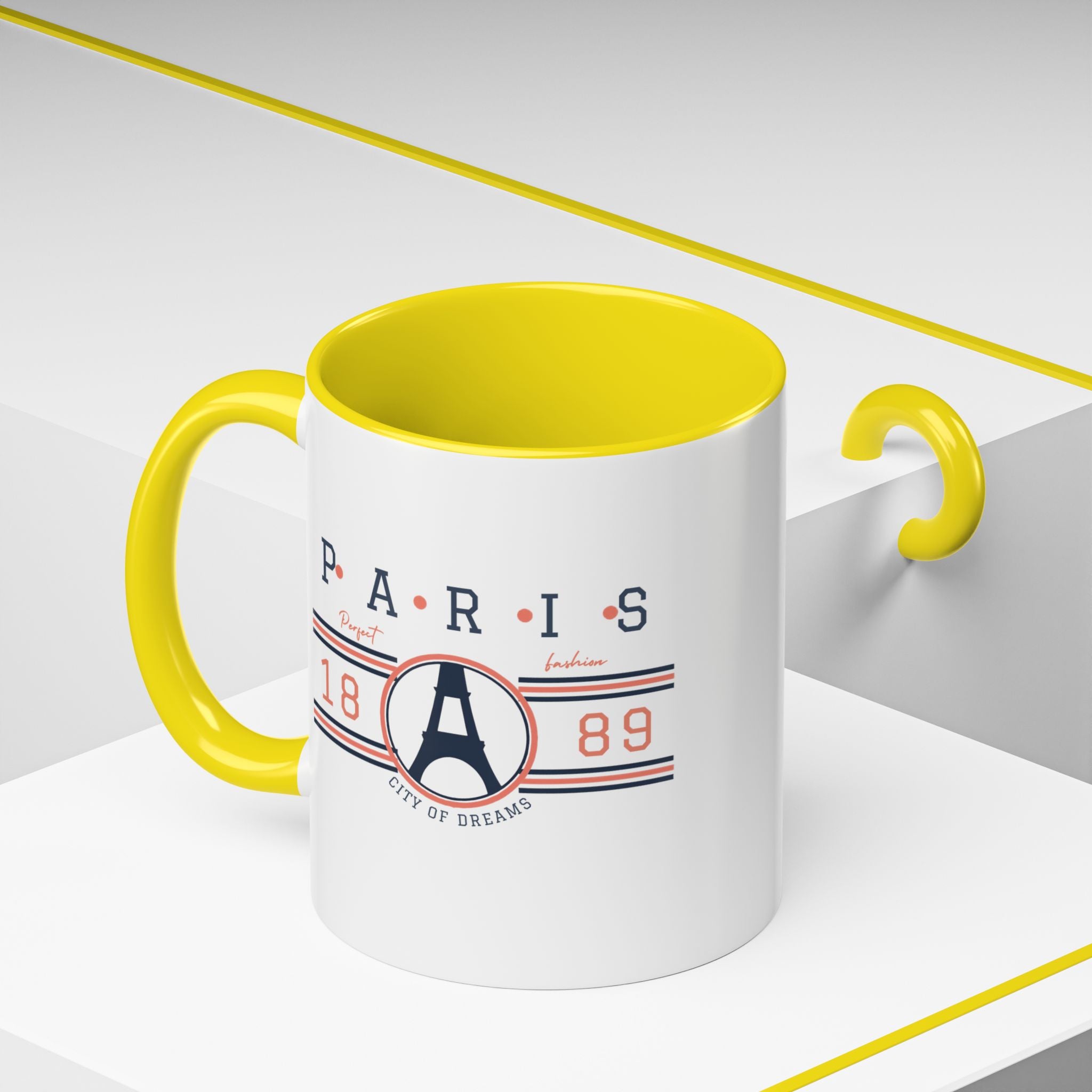 Paris Eiffel Tower Accent Coffee Mug - City of Dreams 1889 Travel Souvenir