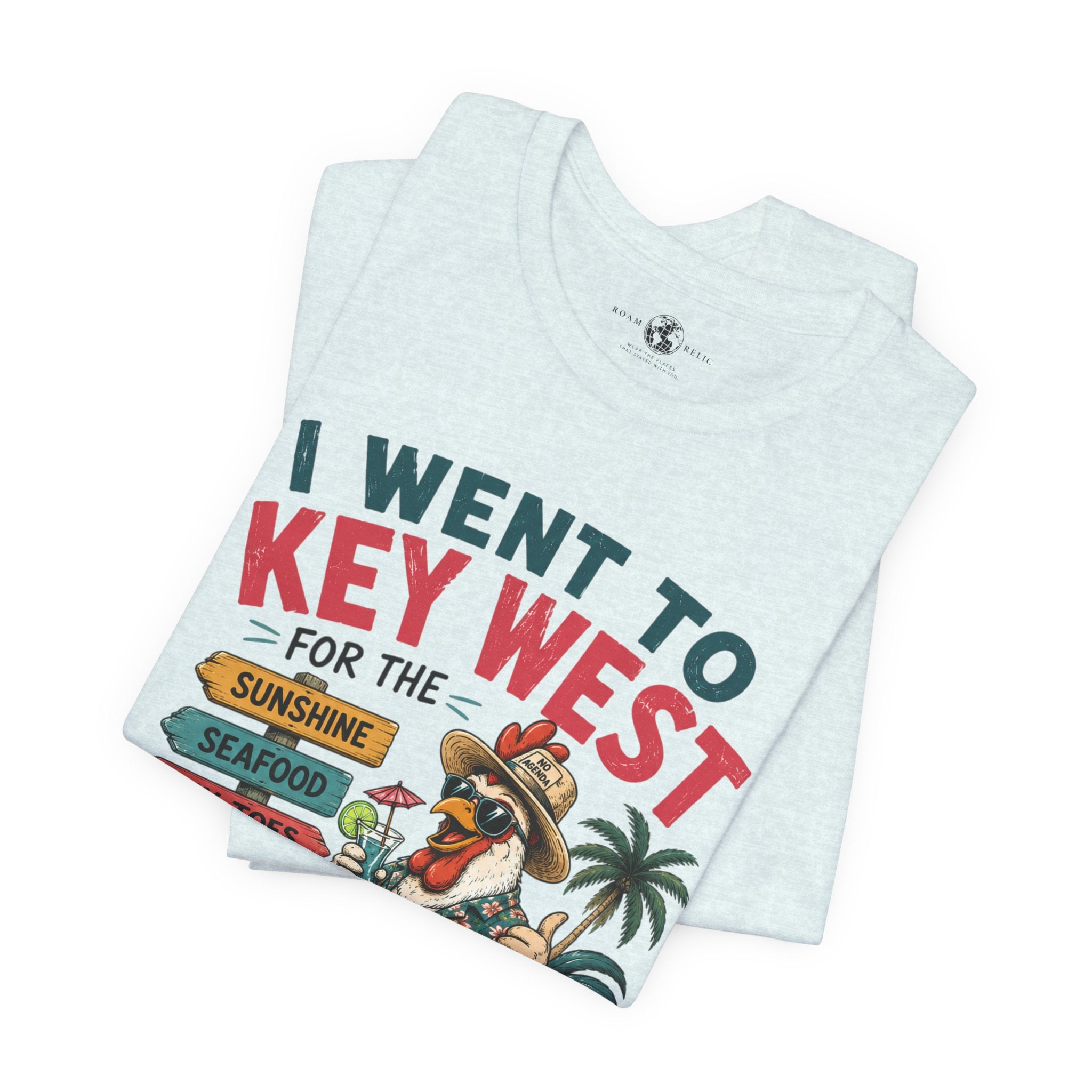 Key West Vacation T‑Shirt — “I Went to Key West for the Sunshine, Seafood, Six Toes & Questionable Decisions” - No Ragrets