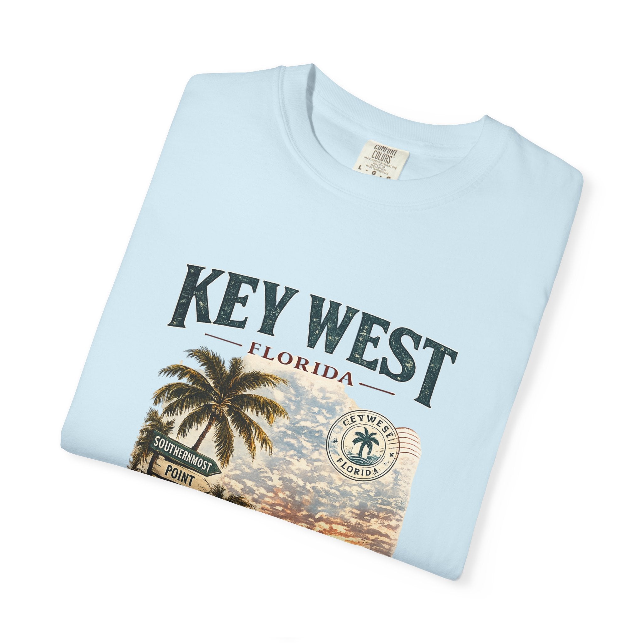 Key West Florida Sunset T‑Shirt — "Salt Air, No Plans, Repeat" Beach Tee