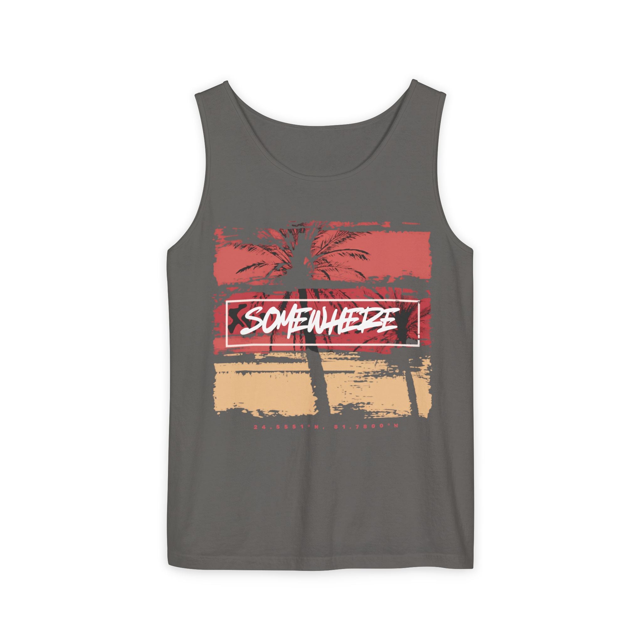 Somewhere Palm Tree Tank Top – Vintage Beach Retro Vacation Tank