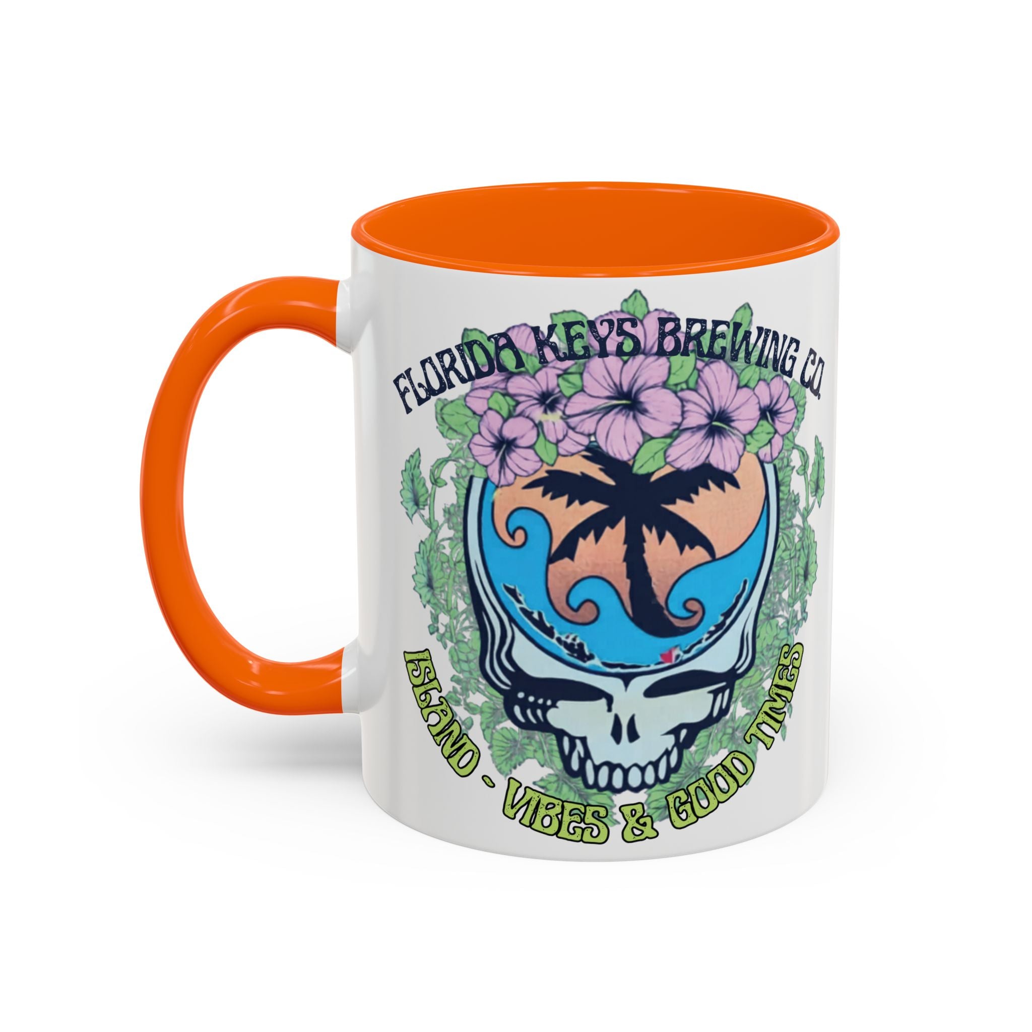 Coffee Mug — Tropical Island Vibes & Good Times Skull Design Key West Florida
