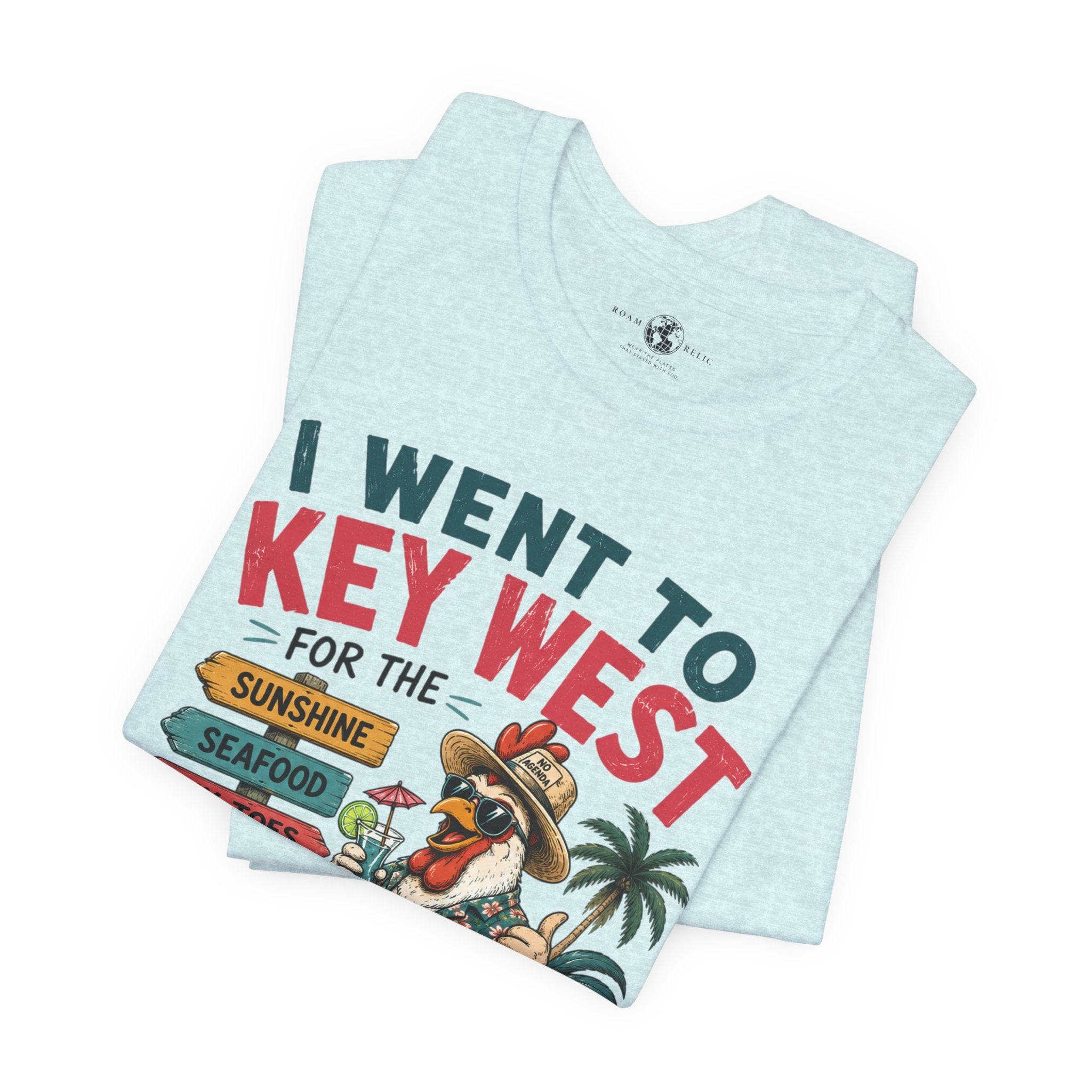Key West Vacation T‑Shirt — “I Went to Key West for the Sunshine, Seafood, Six Toes & Questionable Decisions” - No Ragrets