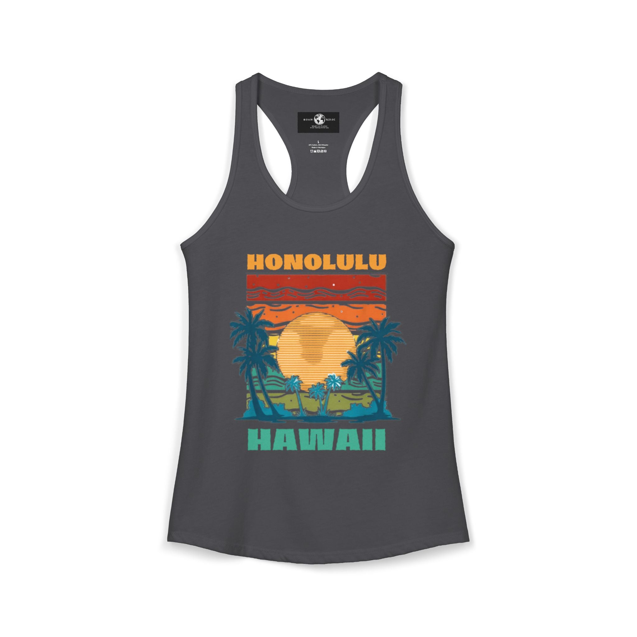 Honolulu Hawaii Racerback Tank – Women's Tropical Sleeveless Top