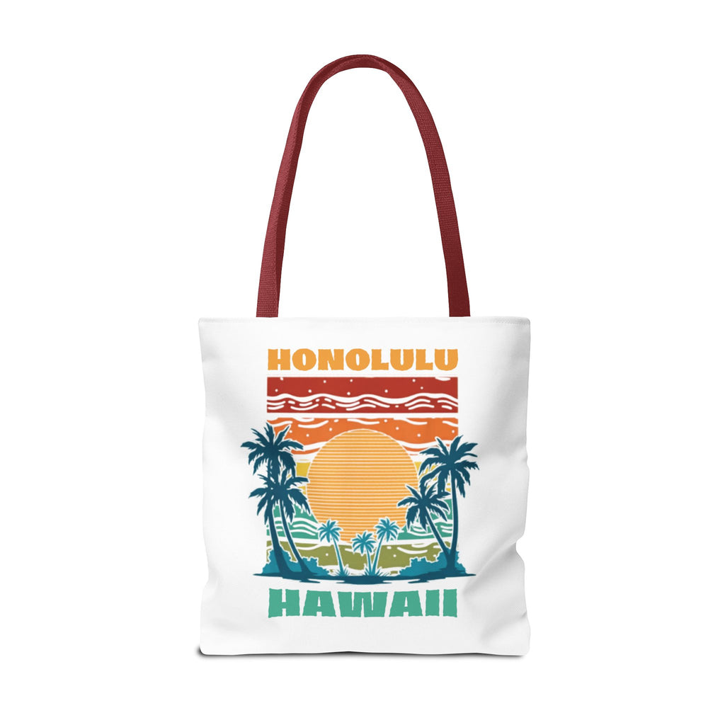 Honolulu Hawaii Sunset Tote Bag – Vintage Palm Beach Vacation Tote