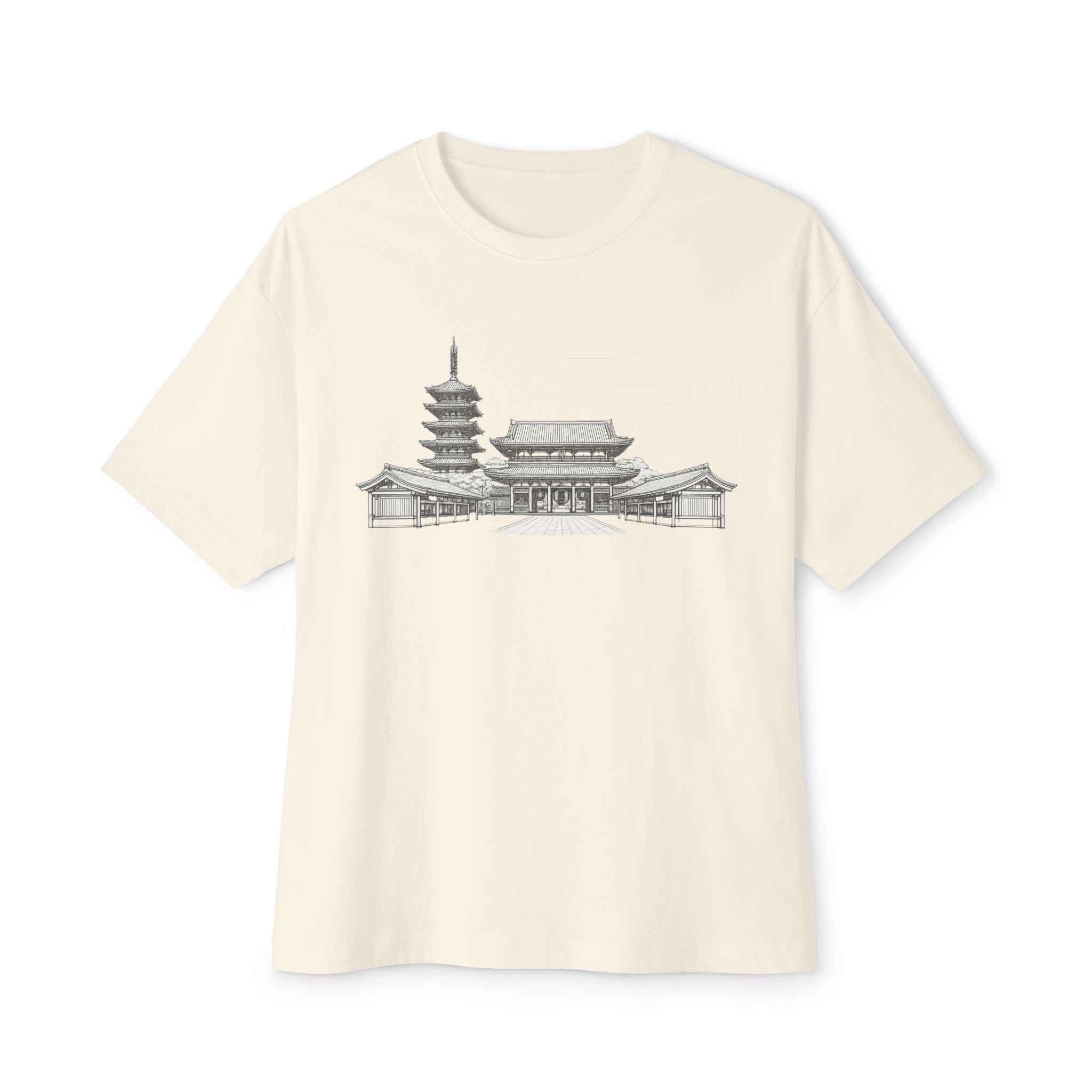 Senso-ji Temple Asakusa Japan Tee — Minimal Outline Japanese Landmark Shirt
