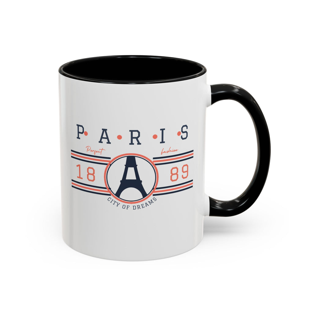 Paris Eiffel Tower Accent Coffee Mug - City of Dreams 1889 Travel Souvenir