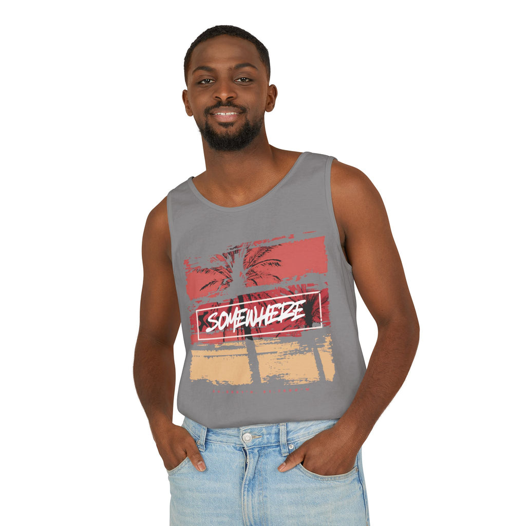 Somewhere Palm Tree Tank Top – Vintage Beach Retro Vacation Tank