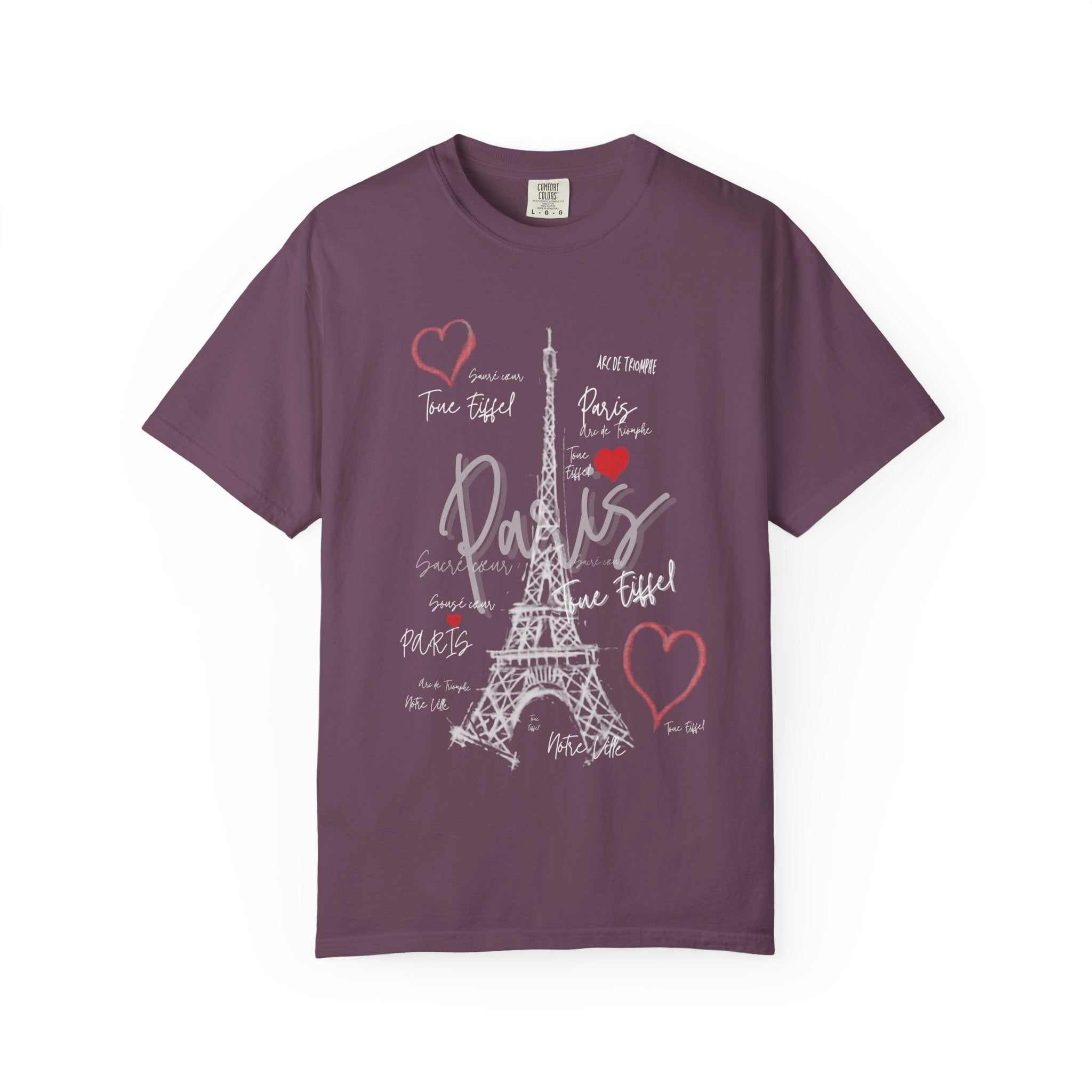 Paris Eiffel Tower T-Shirt — Romantic Heart Travel Tee
