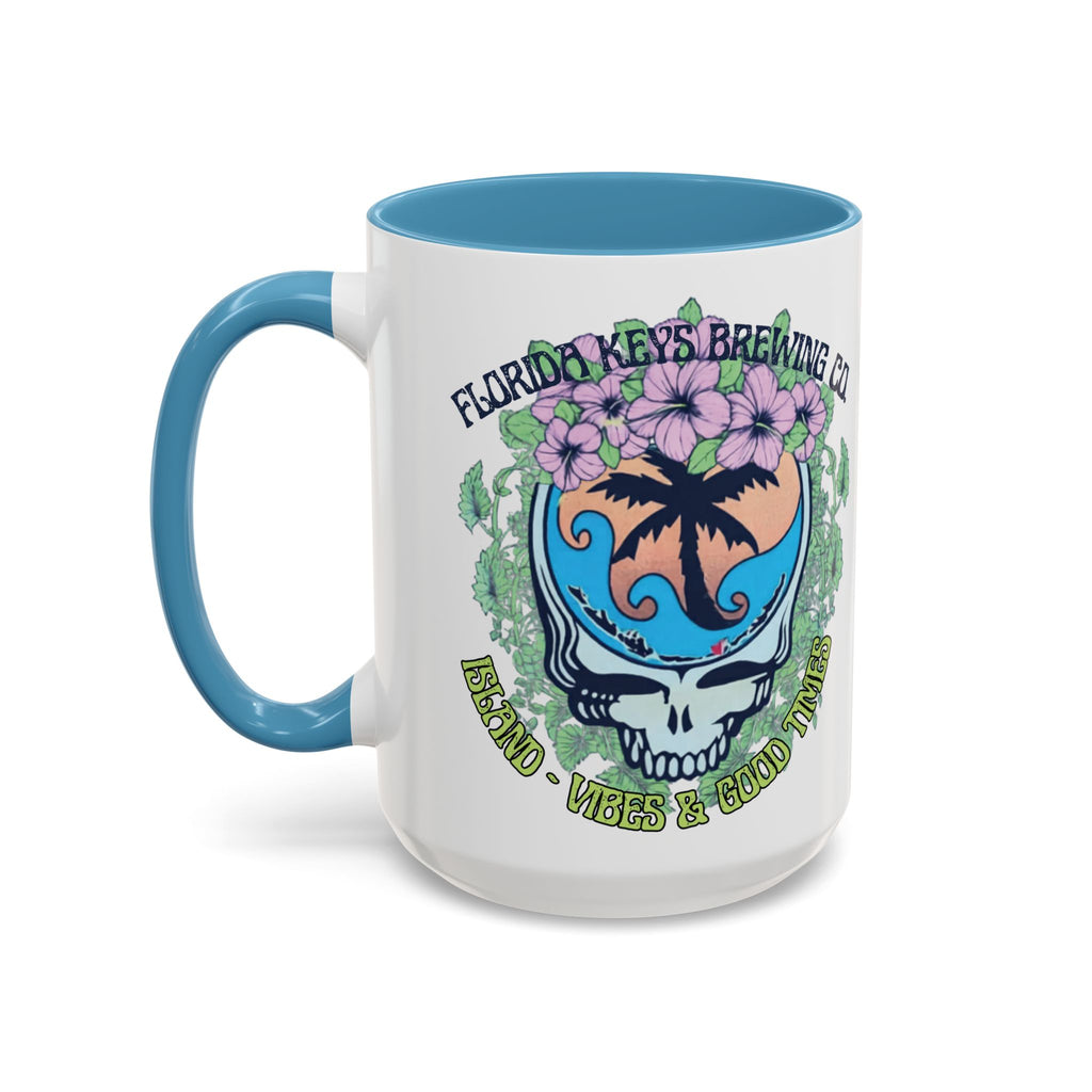 Coffee Mug — Tropical Island Vibes & Good Times Skull Design Key West Florida
