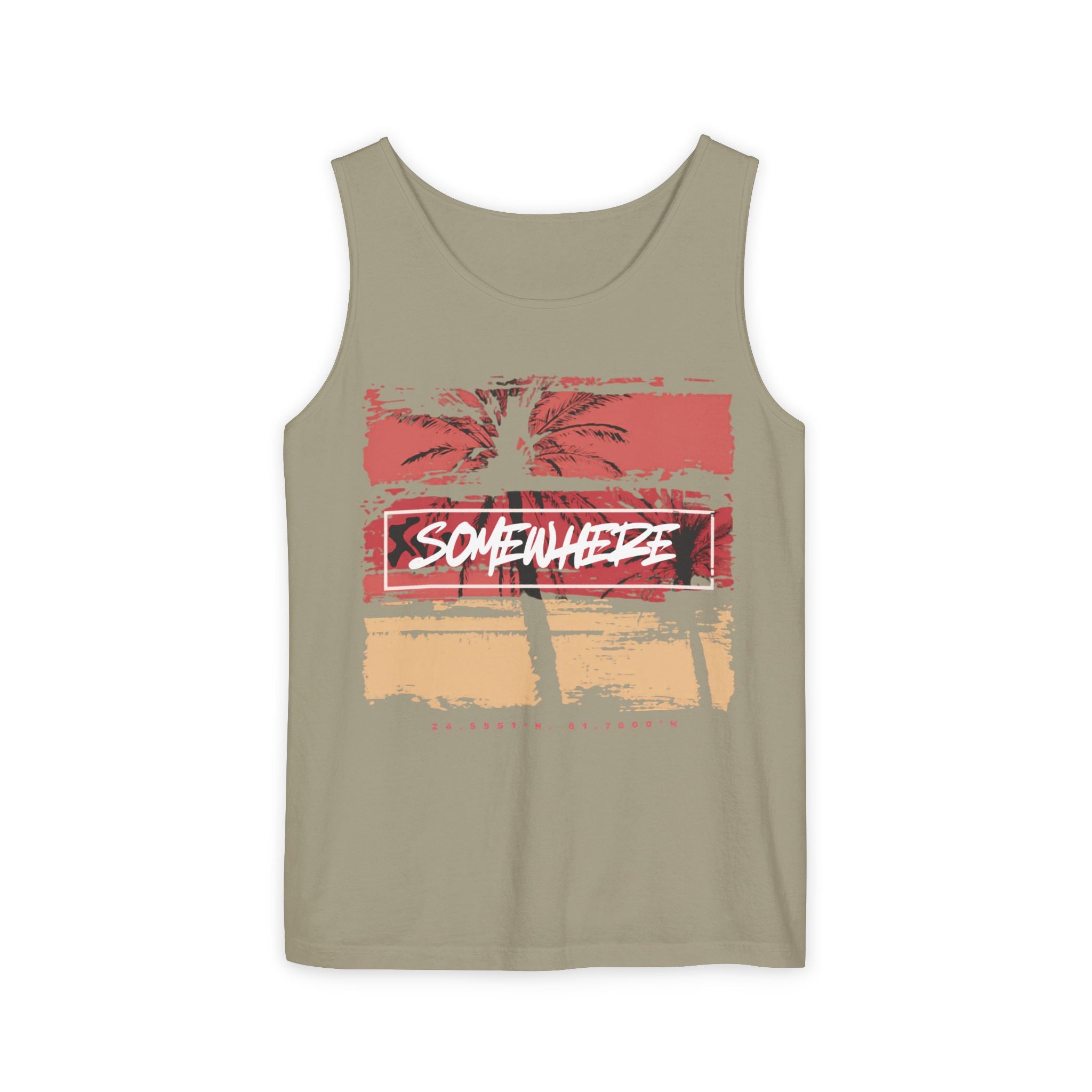 Somewhere Palm Tree Tank Top – Vintage Beach Retro Vacation Tank