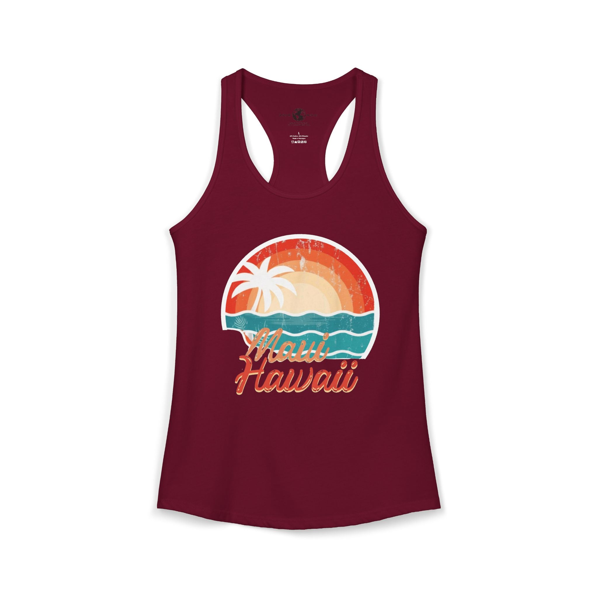 Maui Hawaii Women's Racerback Tank – Tropical Island Graphic