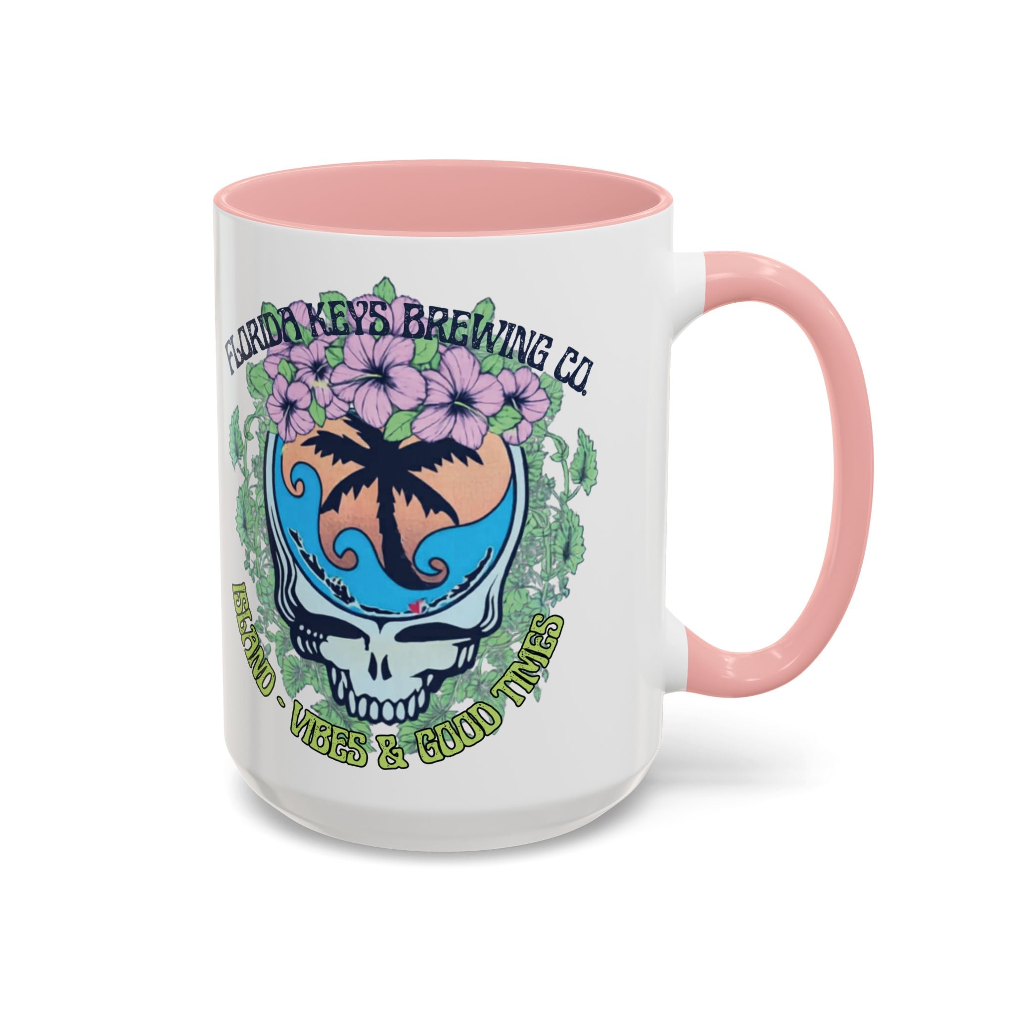 Coffee Mug — Tropical Island Vibes & Good Times Skull Design Key West Florida