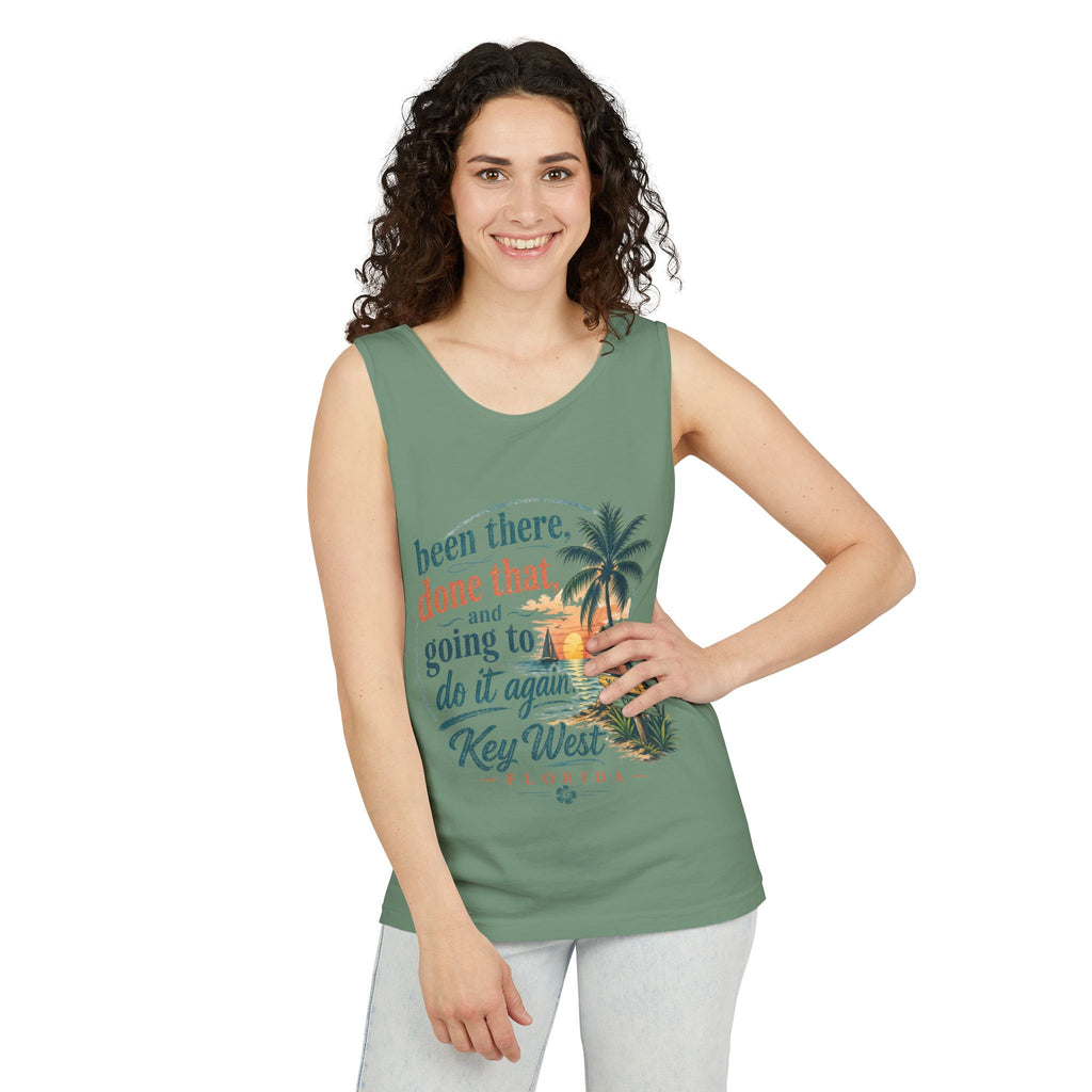 Key West Beach Tank Top — "Been There, Done That and Going to Do It Again" Vacation Tank