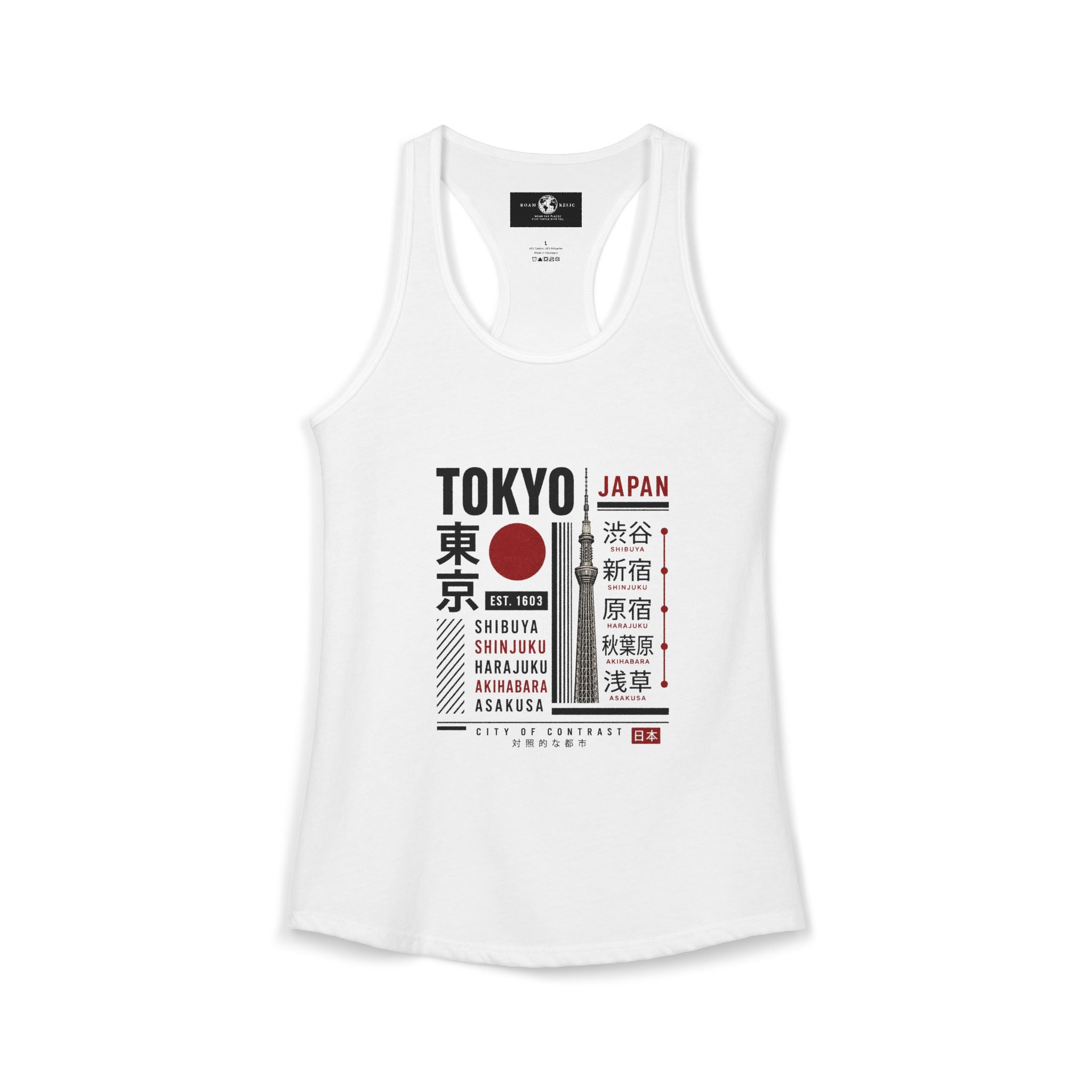 Tokyo Japan Women's Racerback Tank Top — Tokyo Graphic Tank
