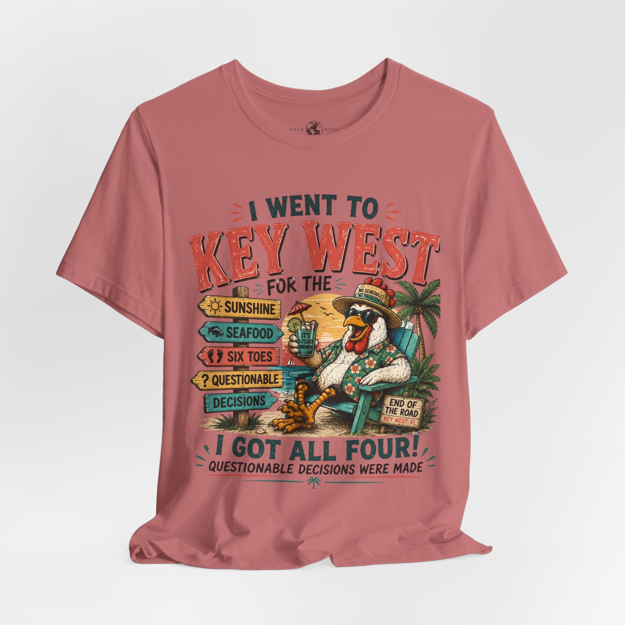 Key West Vacation T‑Shirt — "I Went to Key West for the Sunshine, Seafood, Six Toes & Questionable Decisions Were Made"
