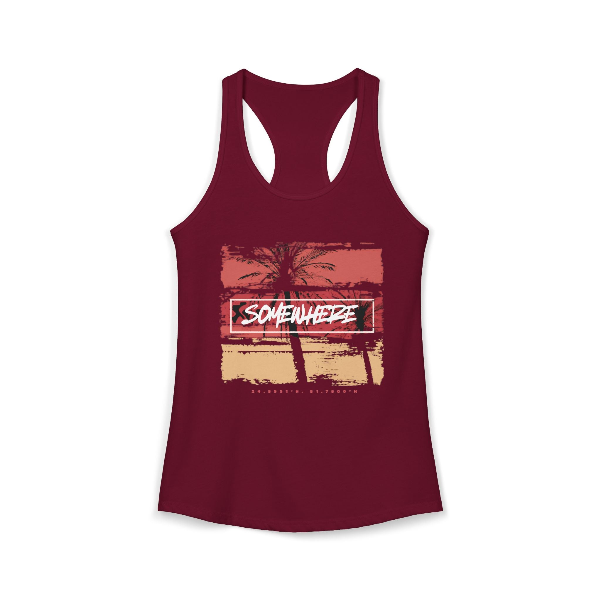 Key West "Somewhere" Women's Racerback Tank