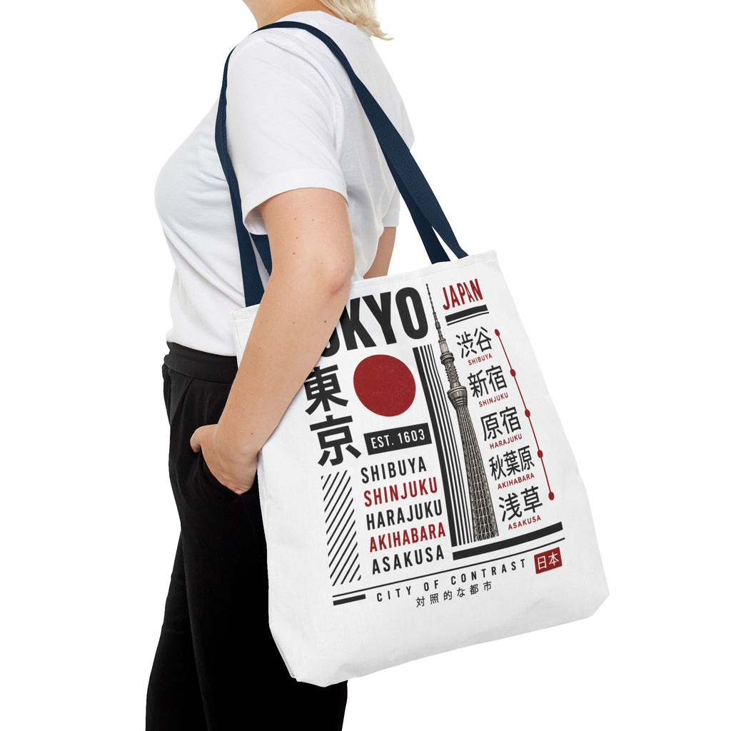 Tokyo Japan Graphic Tote Bag — Shibuya Shinjuku Harajuku Akihabara Asakusa Design
