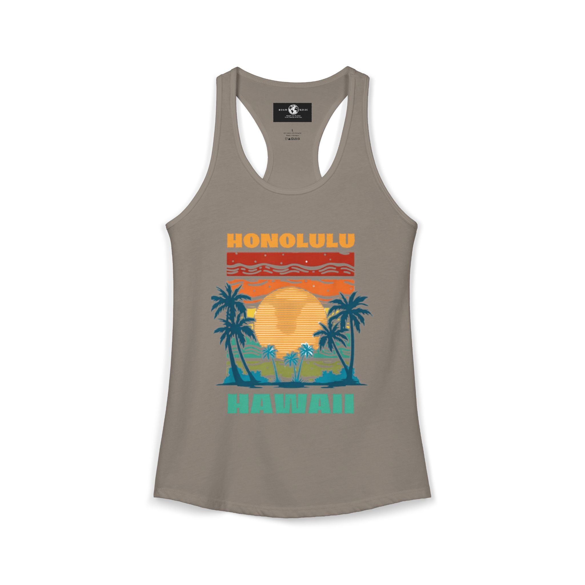 Honolulu Hawaii Racerback Tank – Women's Tropical Sleeveless Top