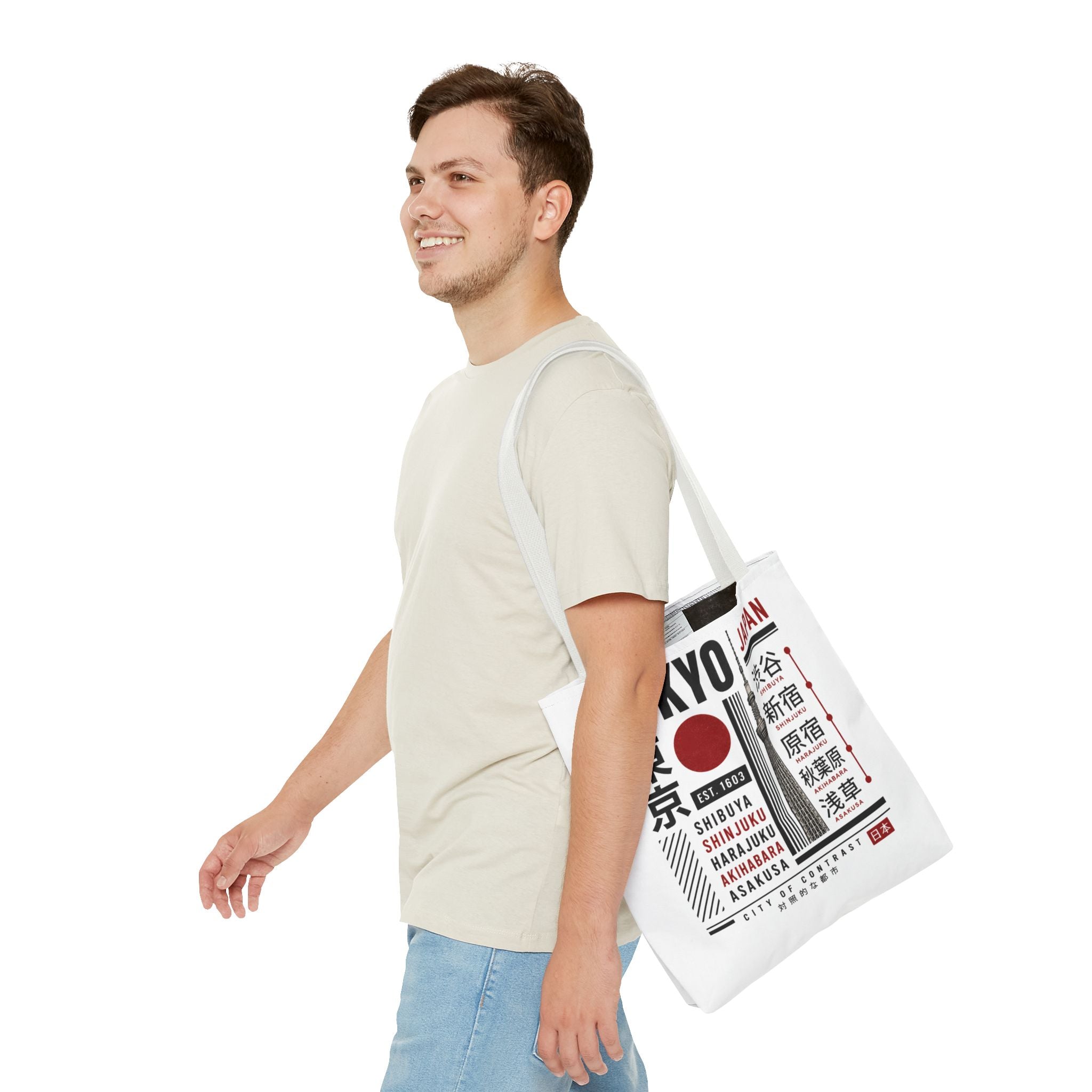 Tokyo Japan Graphic Tote Bag — Shibuya Shinjuku Harajuku Akihabara Asakusa Design