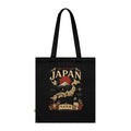 Japan Travel Tote Bag — Vintage Mount Fuji & Map Organic Cotton Tote