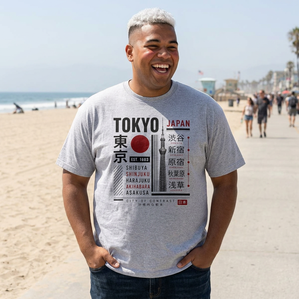 Tokyo Japan Graphic Tee — Skyline & Kanji Travel T‑Shirt