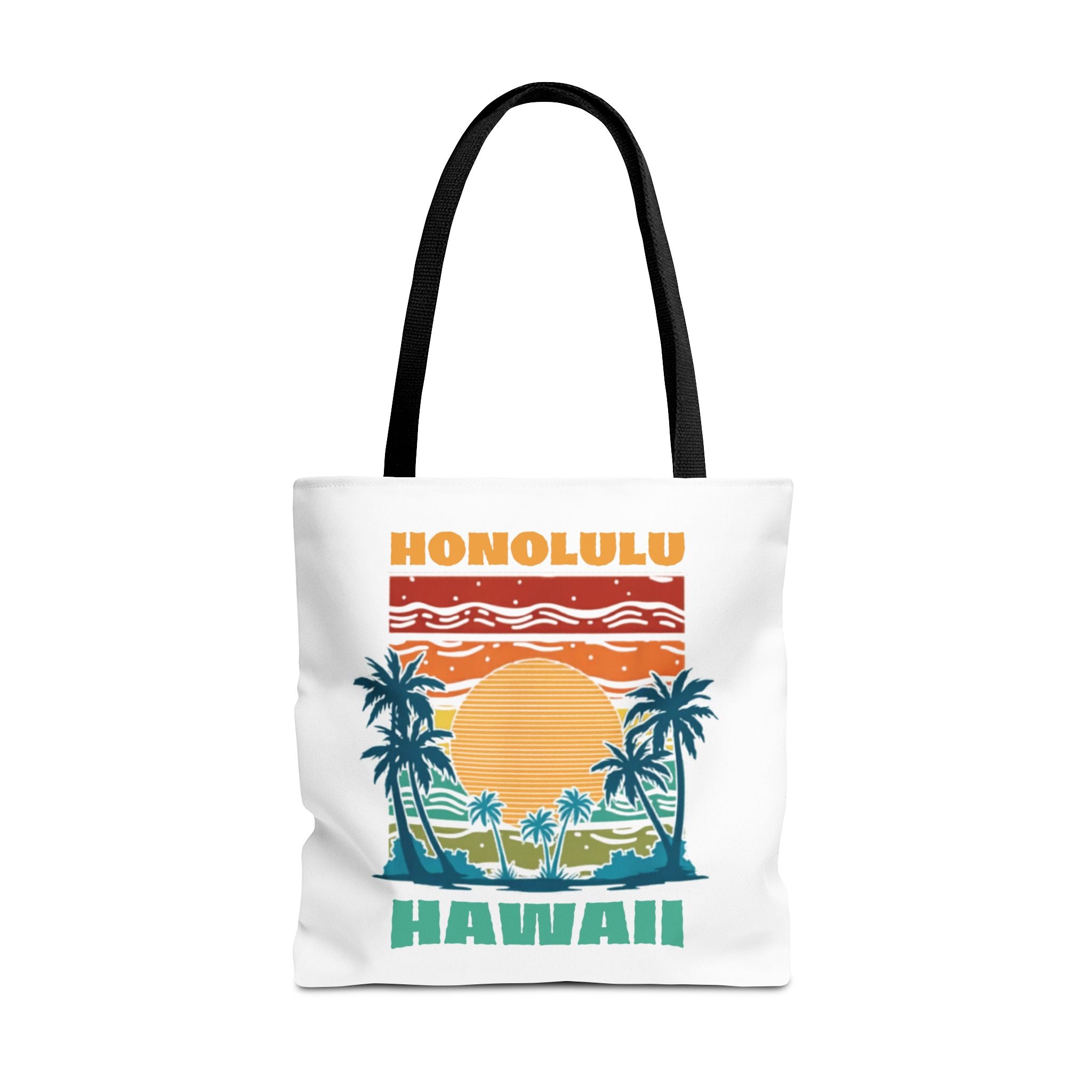 Honolulu Hawaii Sunset Tote Bag – Vintage Palm Beach Vacation Tote