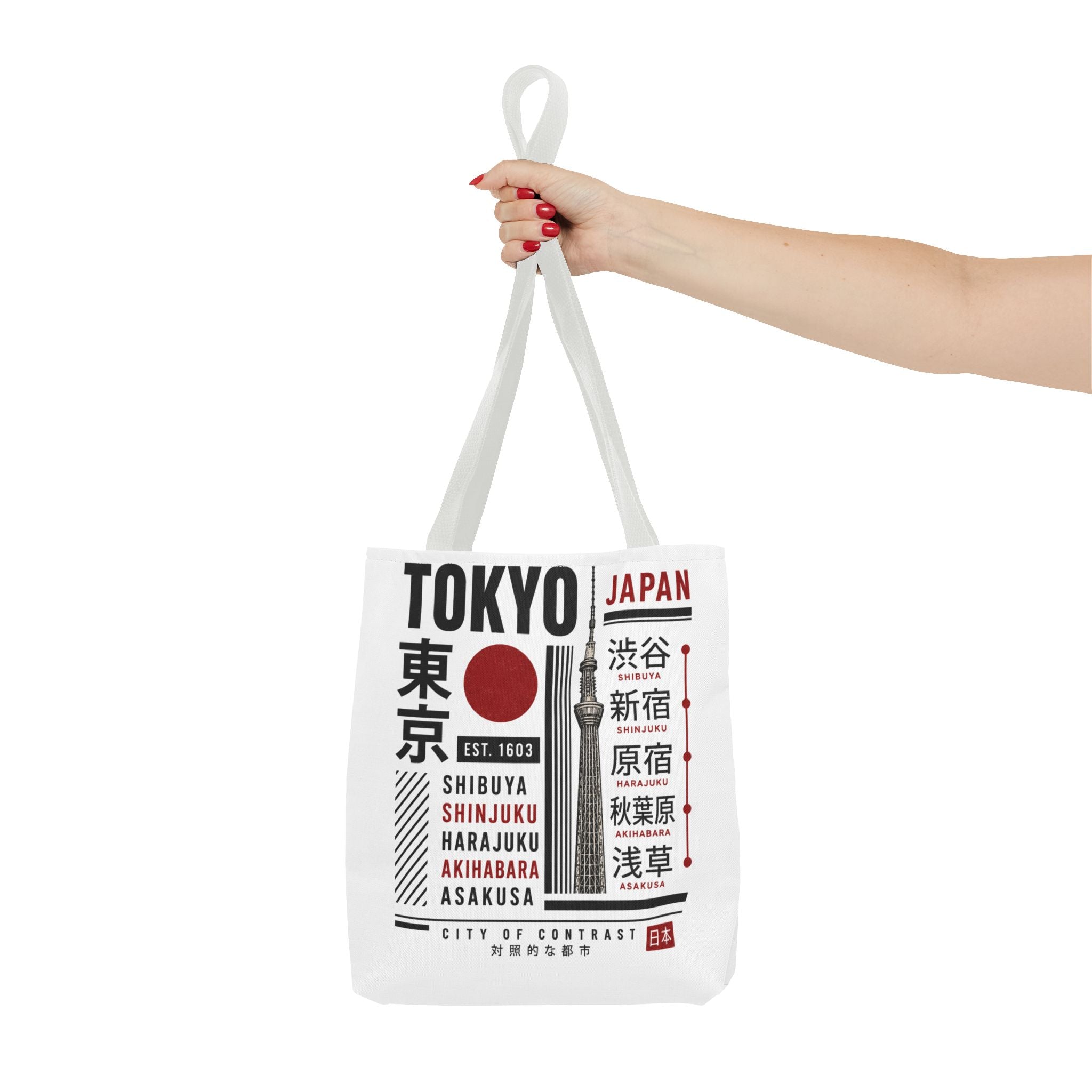 Tokyo Japan Graphic Tote Bag — Shibuya Shinjuku Harajuku Akihabara Asakusa Design