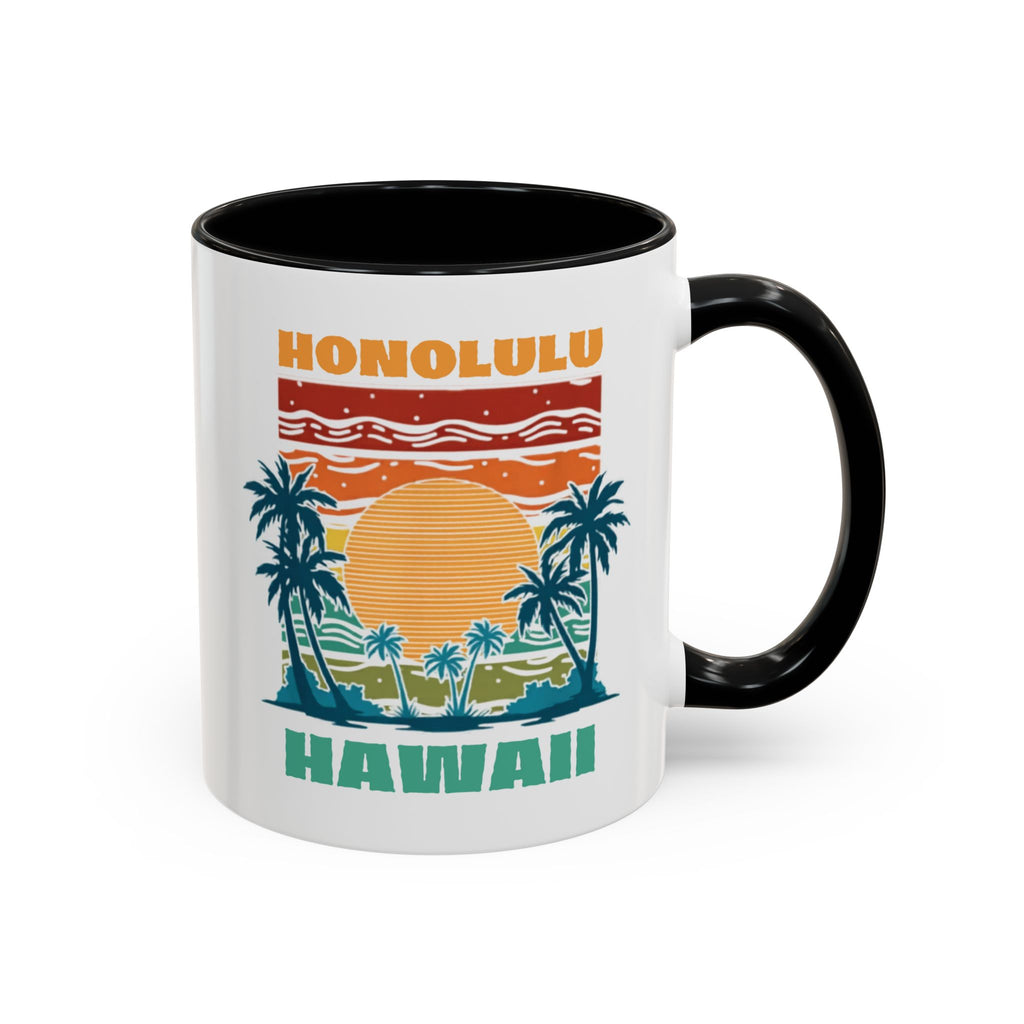 Honolulu Hawaii Vintage Sunset Coffee Mug (11/15oz)