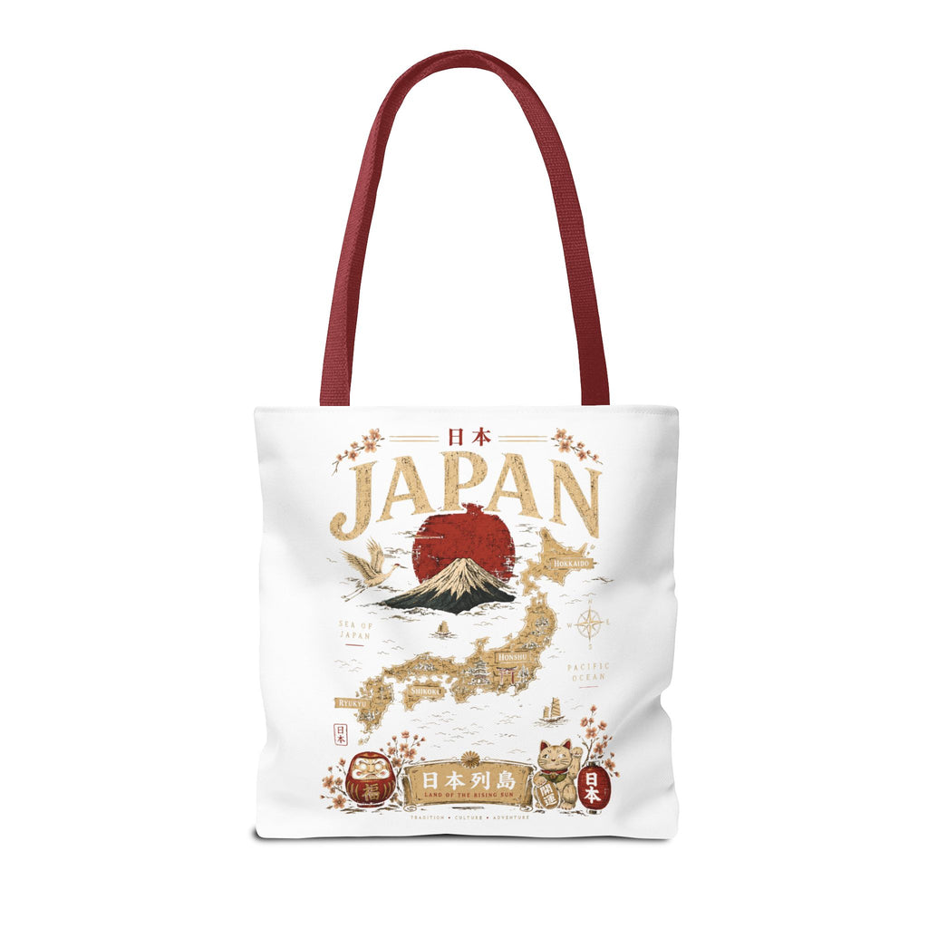 Japan Map Tote Bag – Mount Fuji & Rising Sun Travel Tote