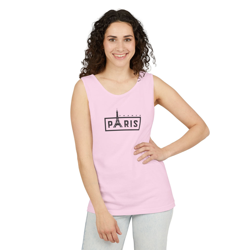 Paris Eiffel Tower Vintage Travel Tank Top — Retro French Graphic Tank