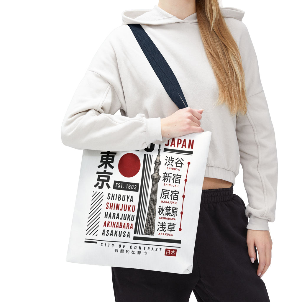 Tokyo Japan Graphic Tote Bag — Shibuya Shinjuku Harajuku Akihabara Asakusa Design