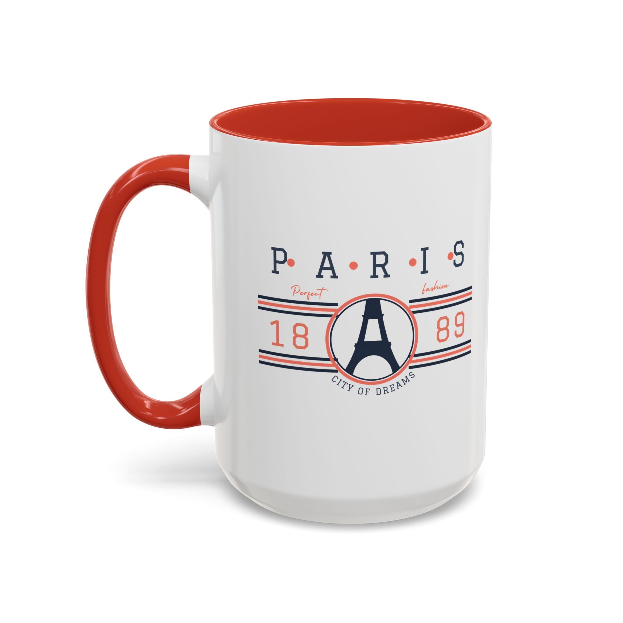 Paris Eiffel Tower Accent Coffee Mug - City of Dreams 1889 Travel Souvenir