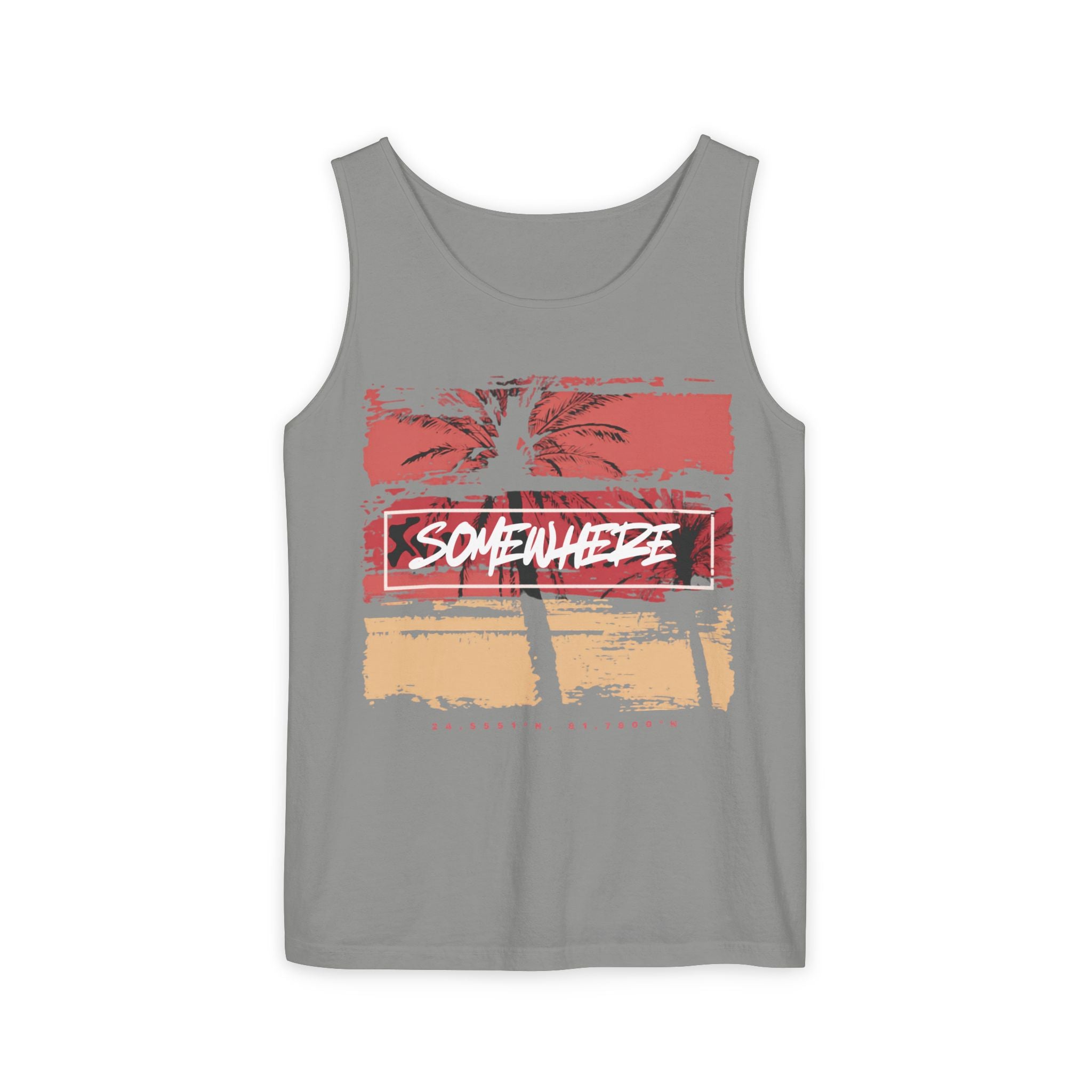 Somewhere Palm Tree Tank Top – Vintage Beach Retro Vacation Tank