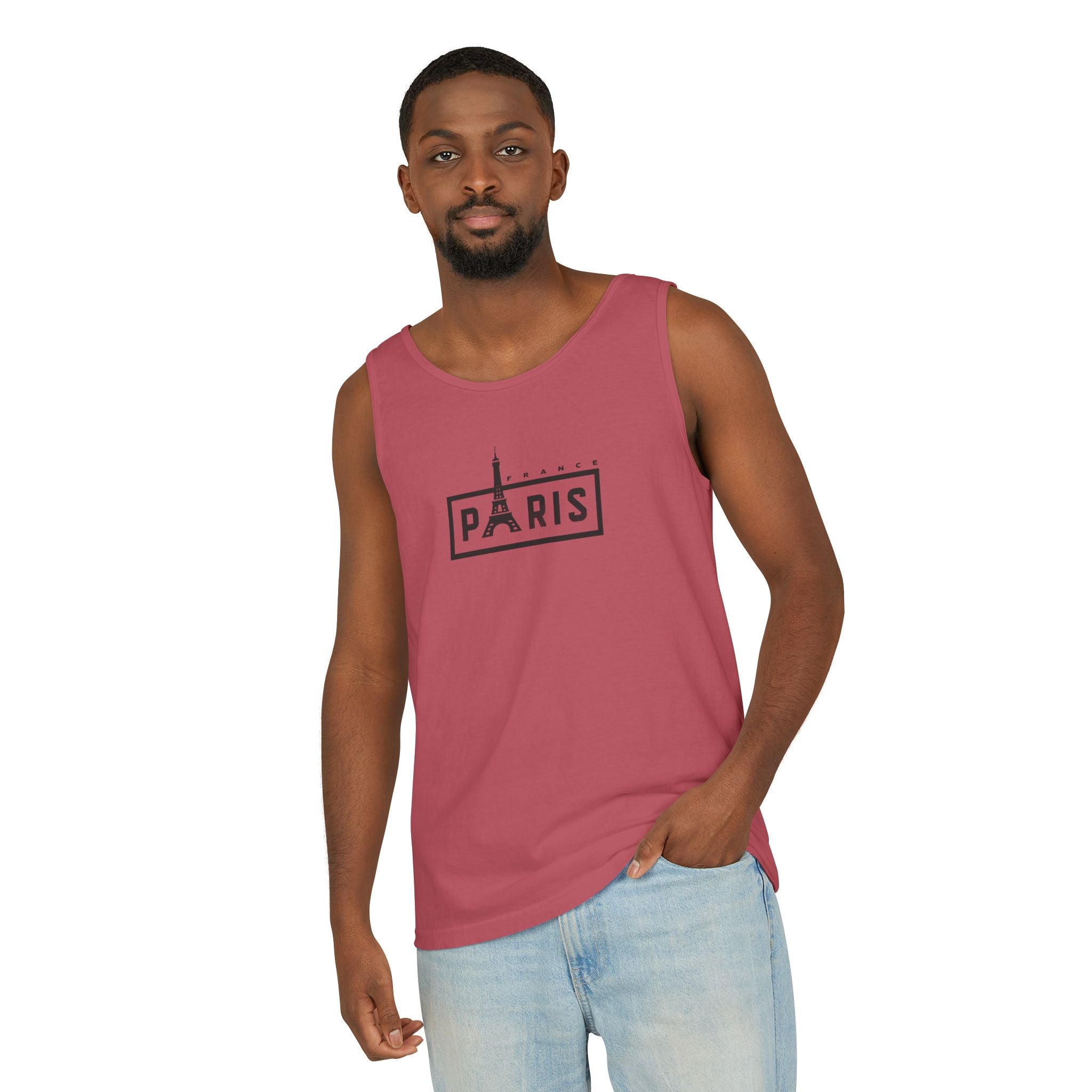 Paris Eiffel Tower Vintage Travel Tank Top — Retro French Graphic Tank