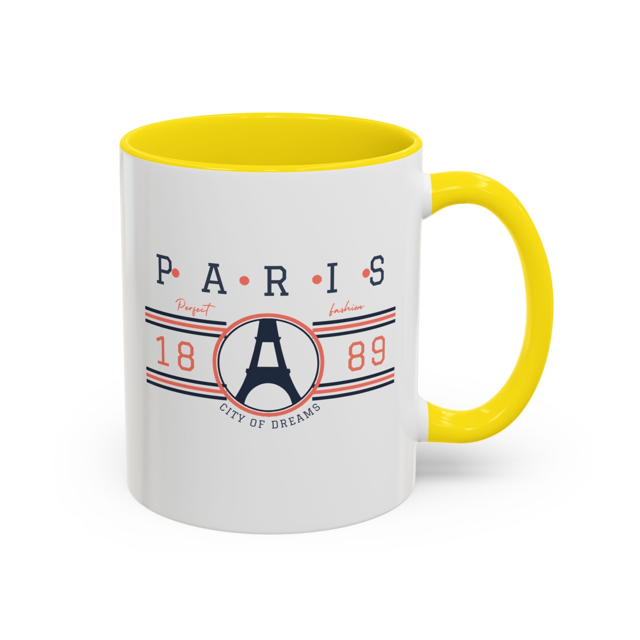 Paris Eiffel Tower Accent Coffee Mug - City of Dreams 1889 Travel Souvenir