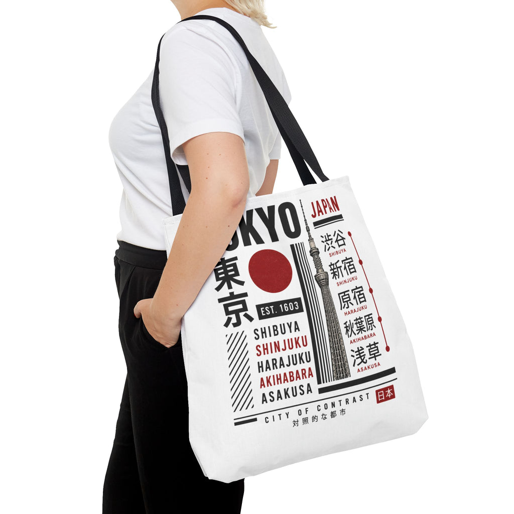Tokyo Japan Graphic Tote Bag — Shibuya Shinjuku Harajuku Akihabara Asakusa Design