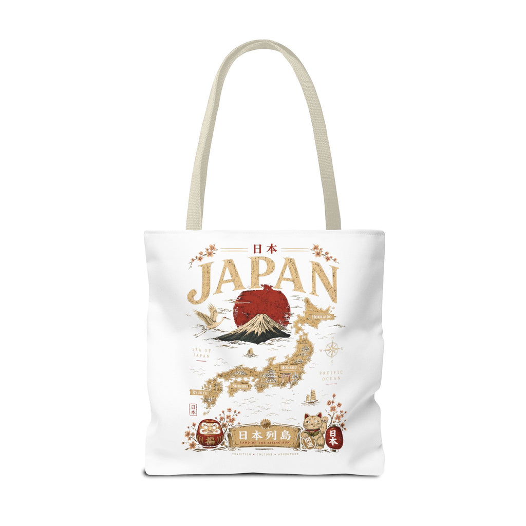 Japan Map Tote Bag – Mount Fuji & Rising Sun Travel Tote